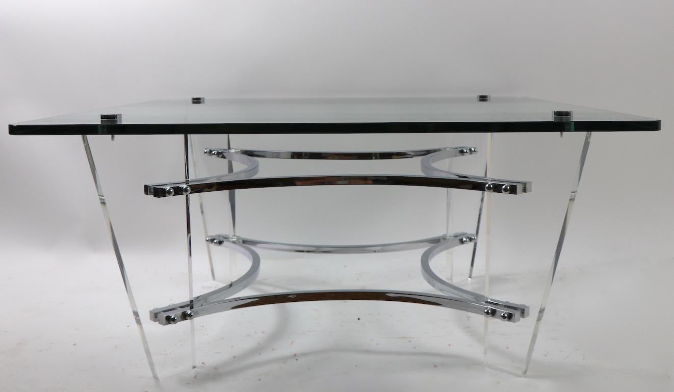 charles hollis jones lucite coffee table