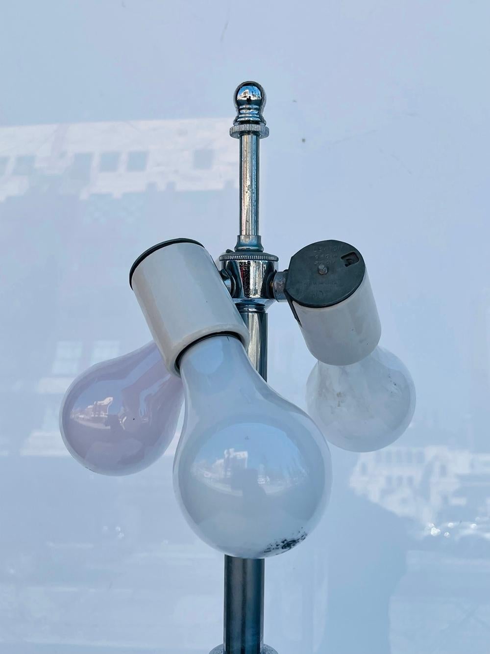 Lucite & Chrome Column Lamp, Karl Springer Style 3