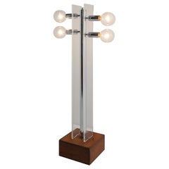 Lucite & Chrome Floor Lamp, 1970s