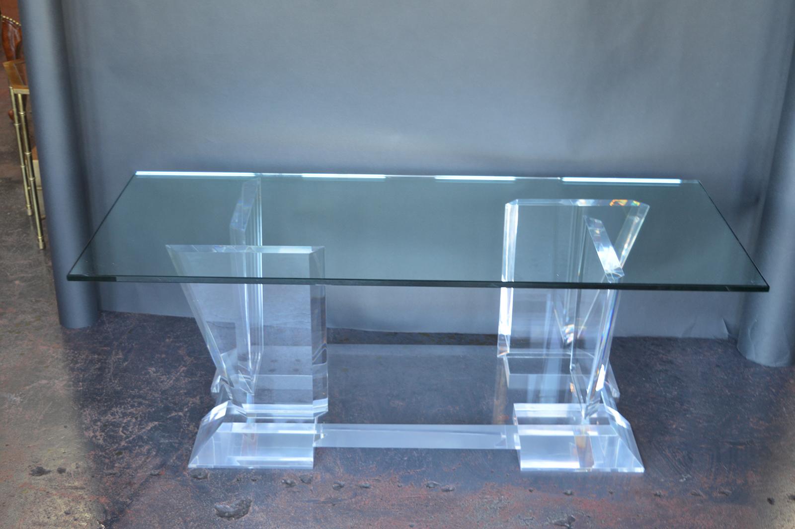 American Lucite Cocktail Table For Sale