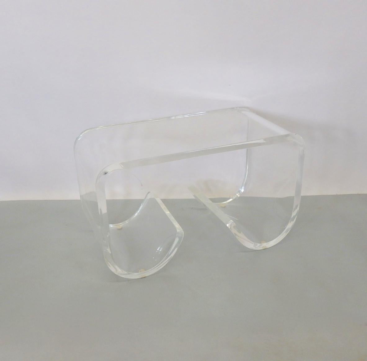 Mid-Century Modern Lucite Cocktail Table or Bench