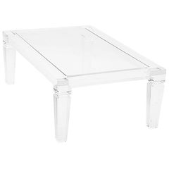 Lucite Coffe Table, in the Style of Jansen, France 1970, Transparent