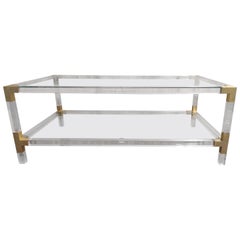 Lucite Coffee Table by Charles Hollis Jones, 1970s