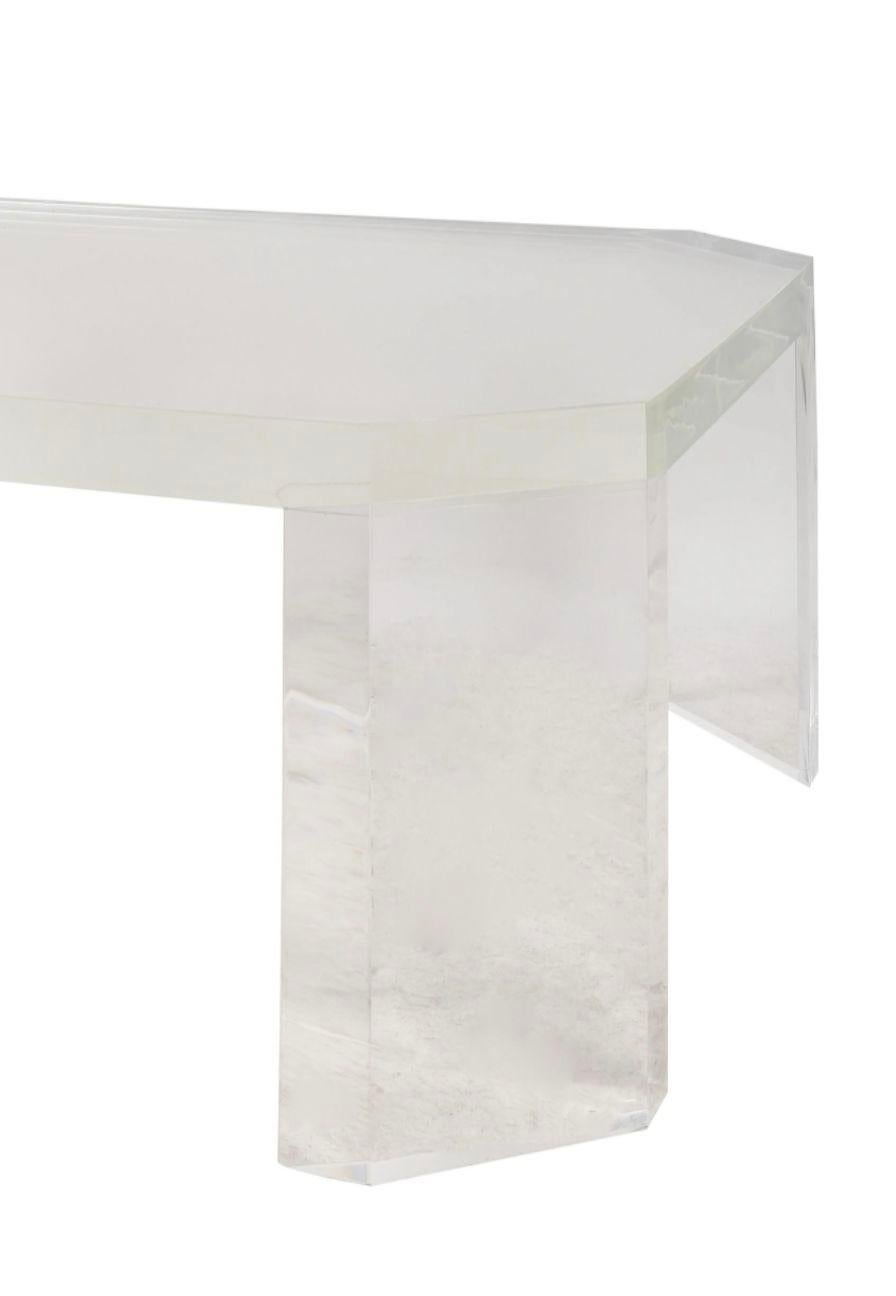 charles hollis jones lucite coffee table