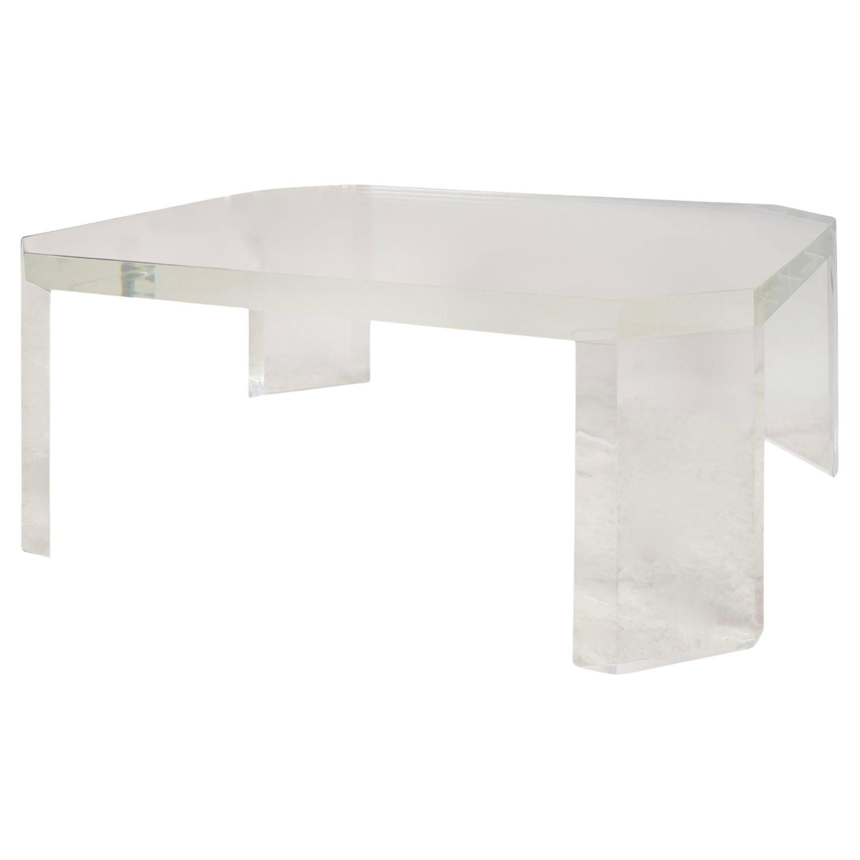 Lucite Coffee Table by Charles Hollis Jones For Sale