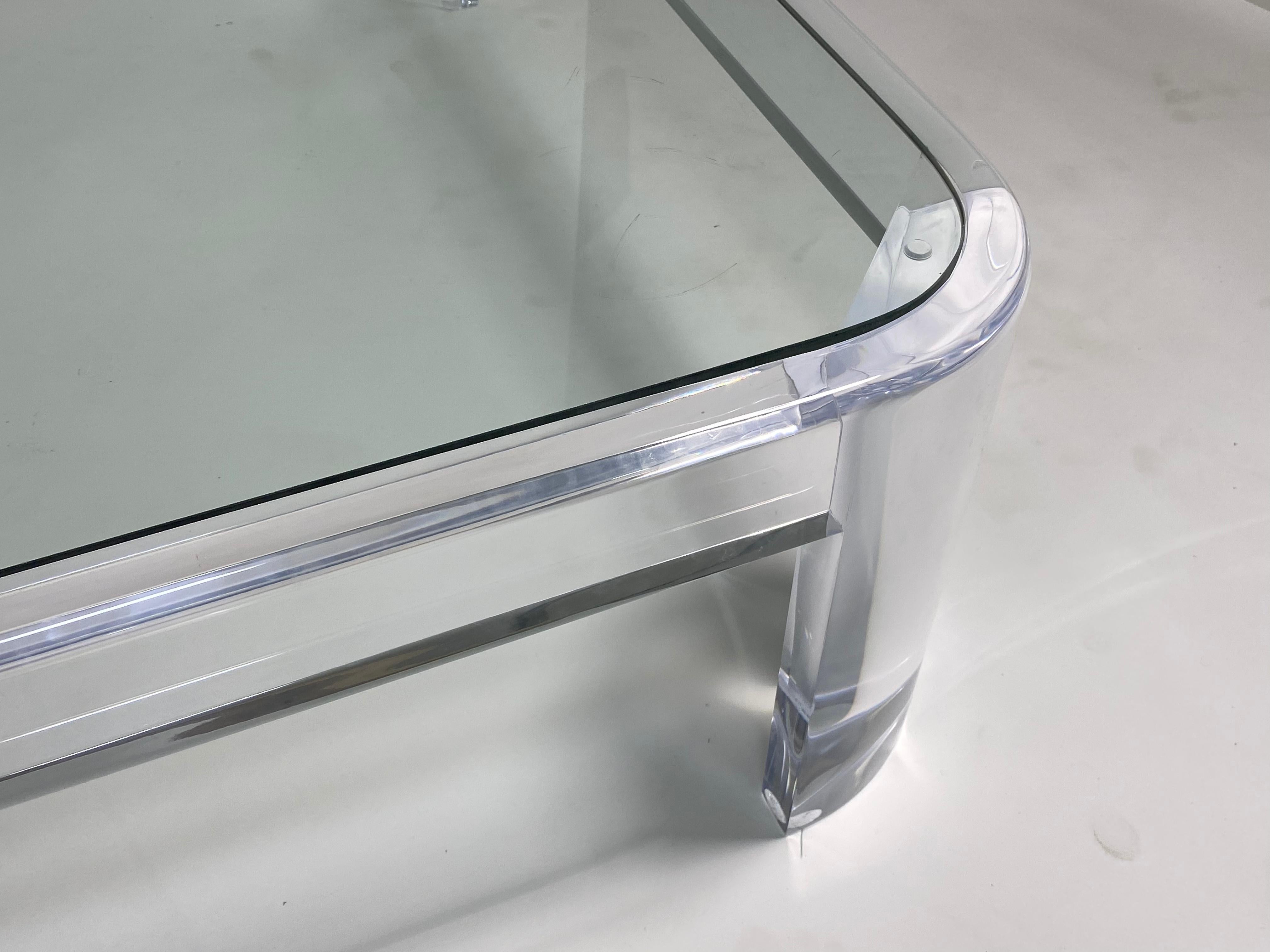 American Lucite Coffee Table by Les Prismatiques