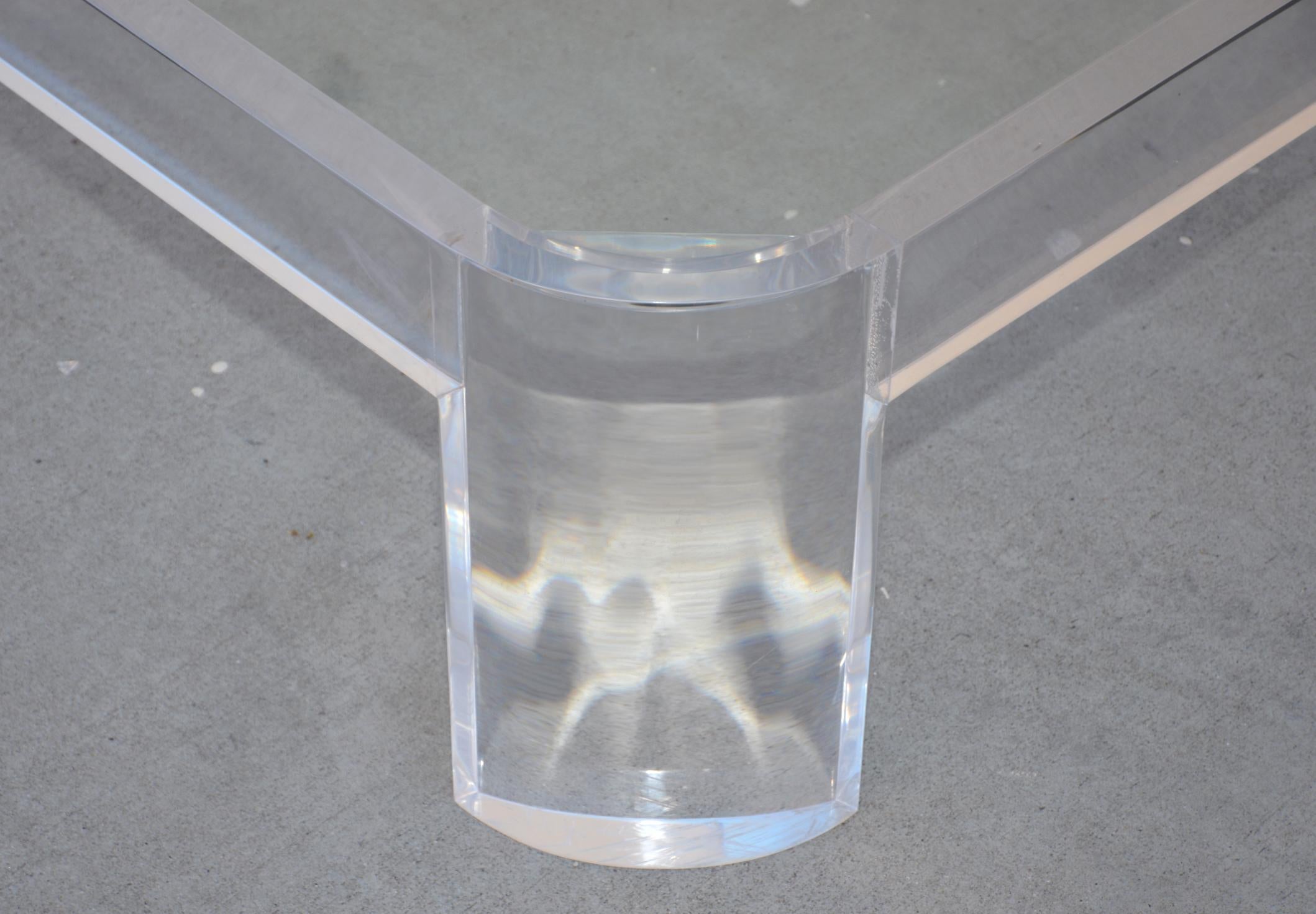 Lucite Coffee Table by Les Prismatiques 1