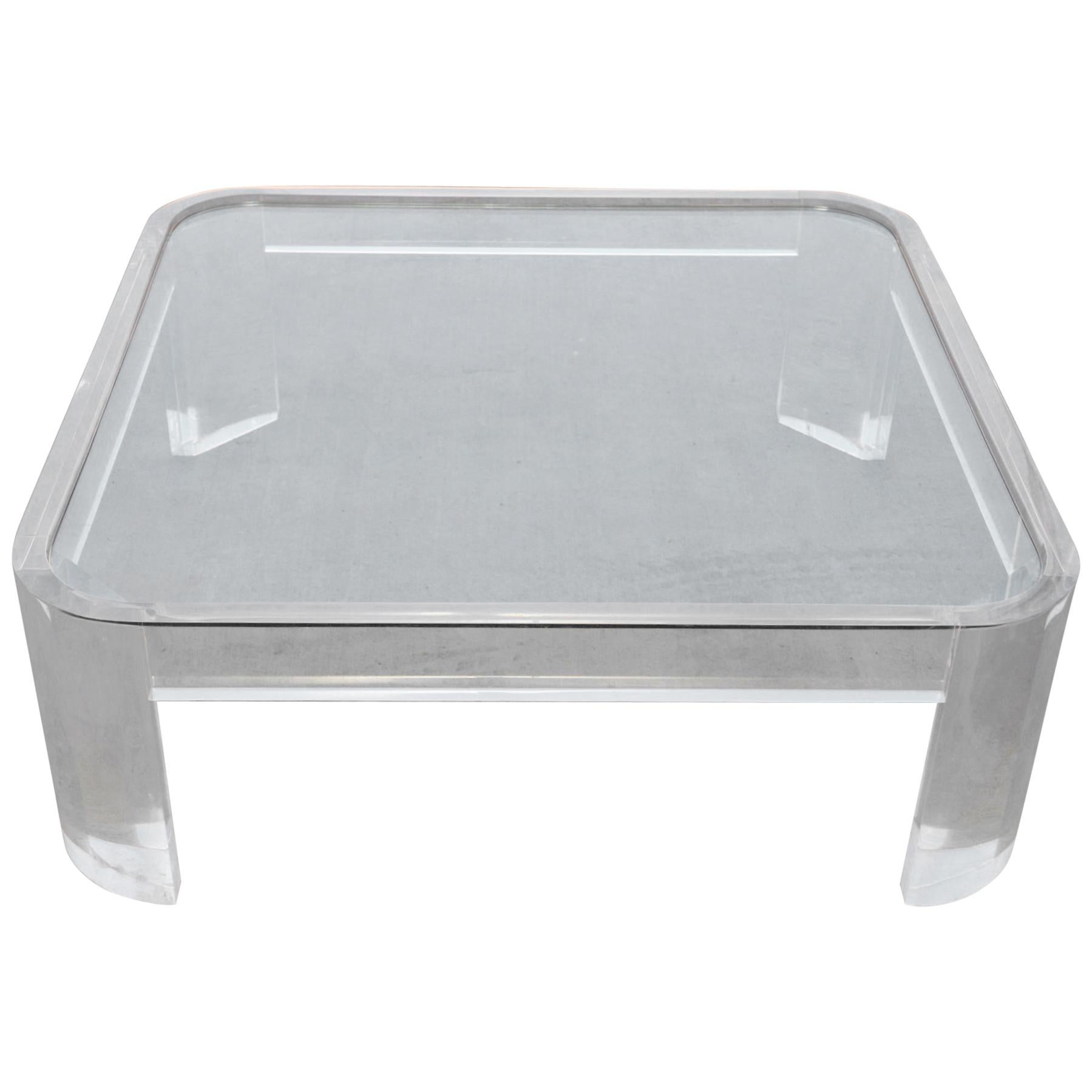 Lucite Coffee Table by Les Prismatiques