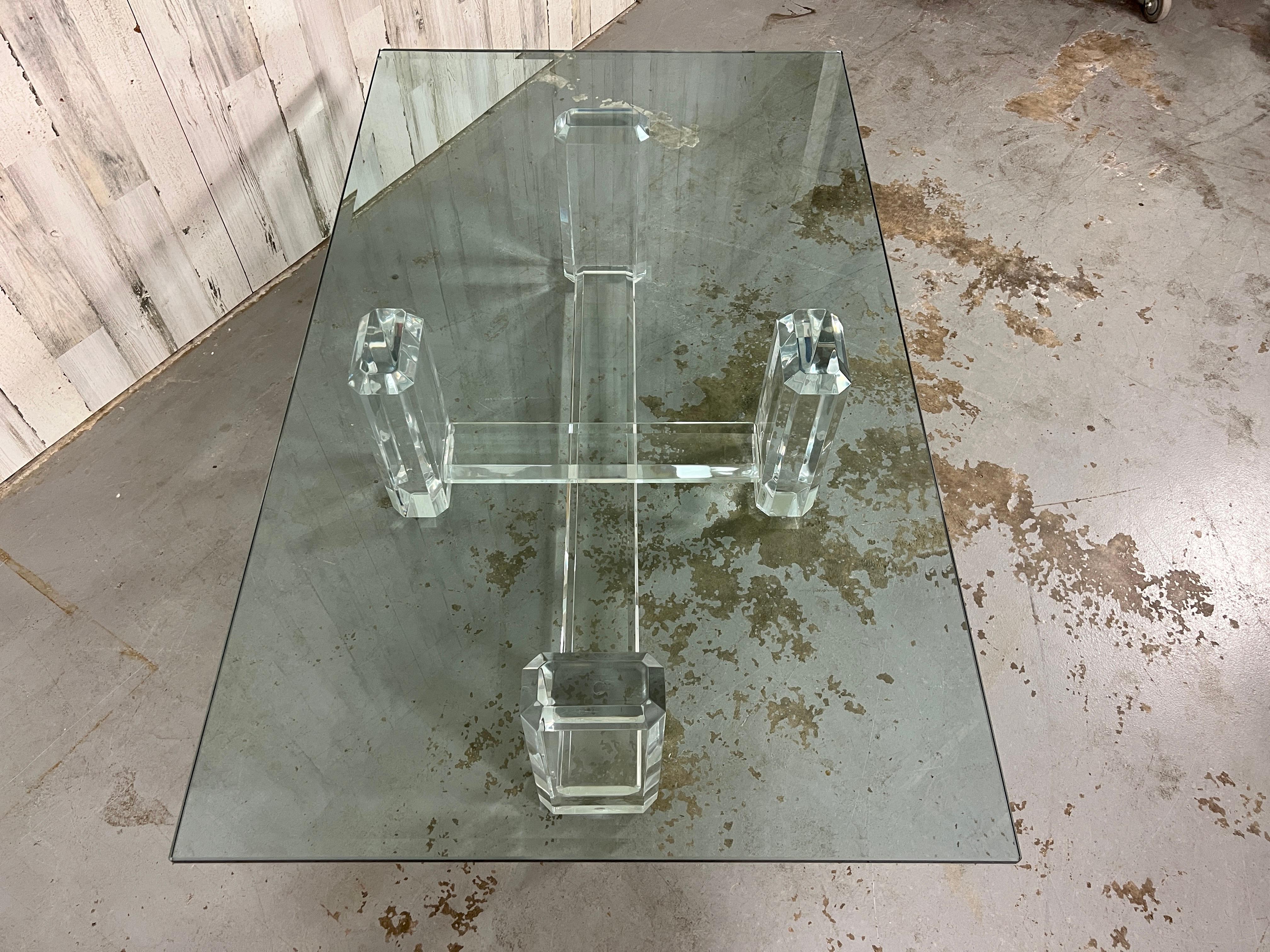 Modern Lucite Coffee Table For Sale