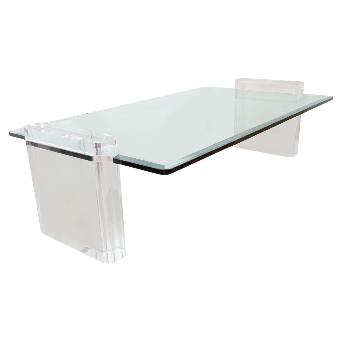 Lucite coffee table