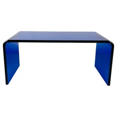 Lucite Coffee Table in Cobalt Blue by Cain Modern, USA 2023