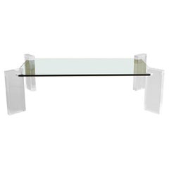 Lucite Coffee Table with Four Legs