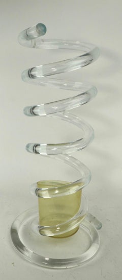 Lucite Coil Umbrella, Cane Stand by Dorothy Thorpe