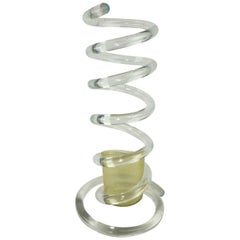 Lucite Coil Umbrella, Cane Stand by Dorothy Thorpe