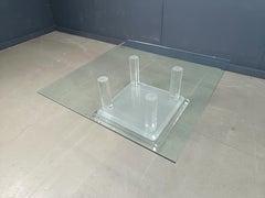 Lucite column coffee table or side table, 1970s