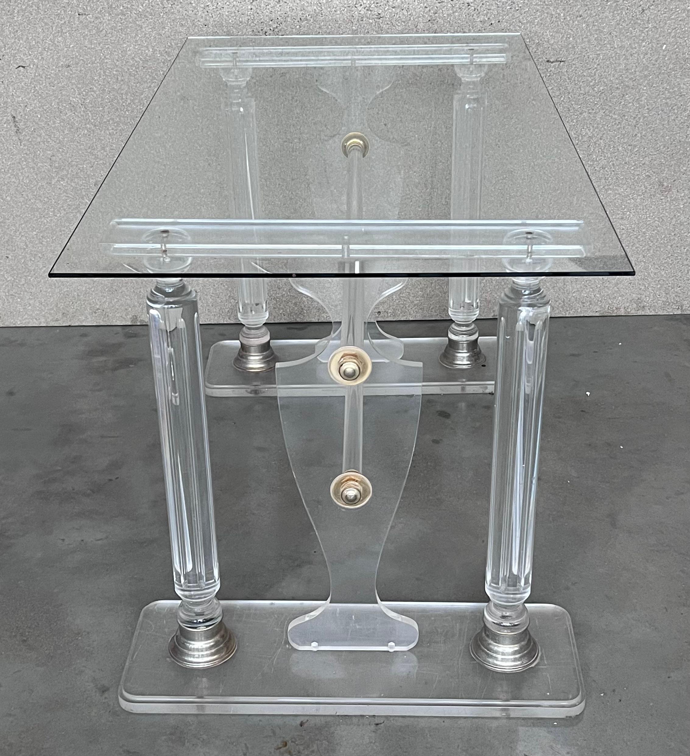 20th Century Lucite Console or Dining Table in the Manner of Karl Springer For Sale