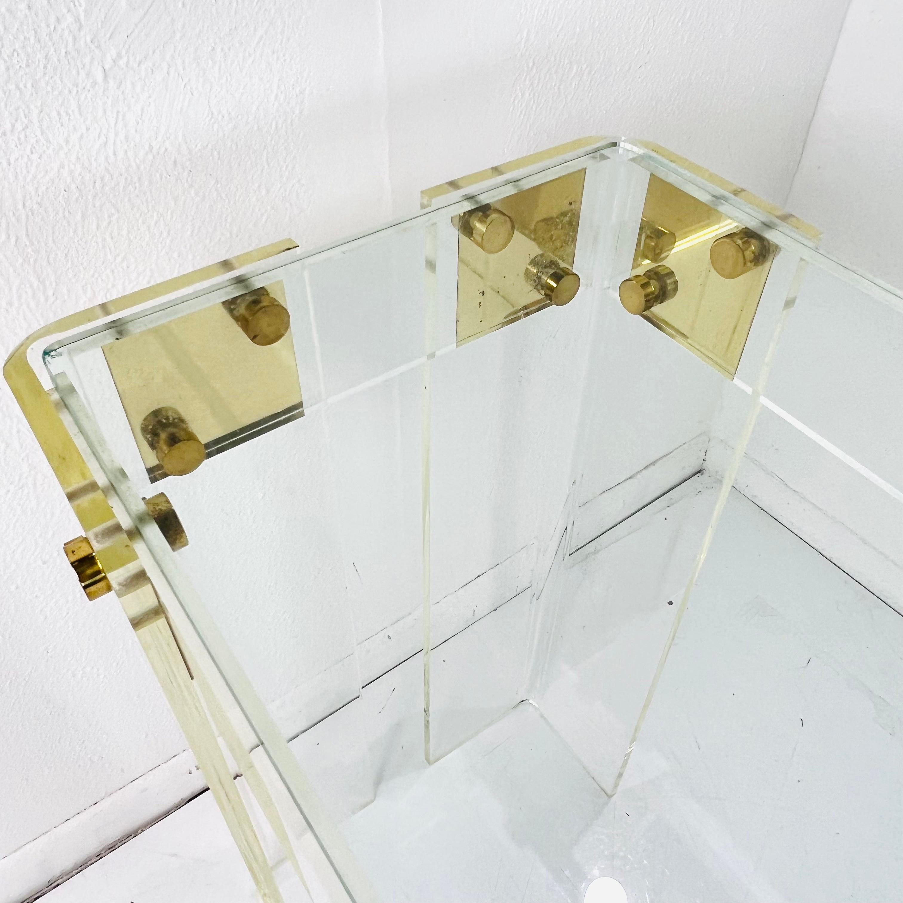 Lucite Console Table in the style of Charles Hollis Jones For Sale 4