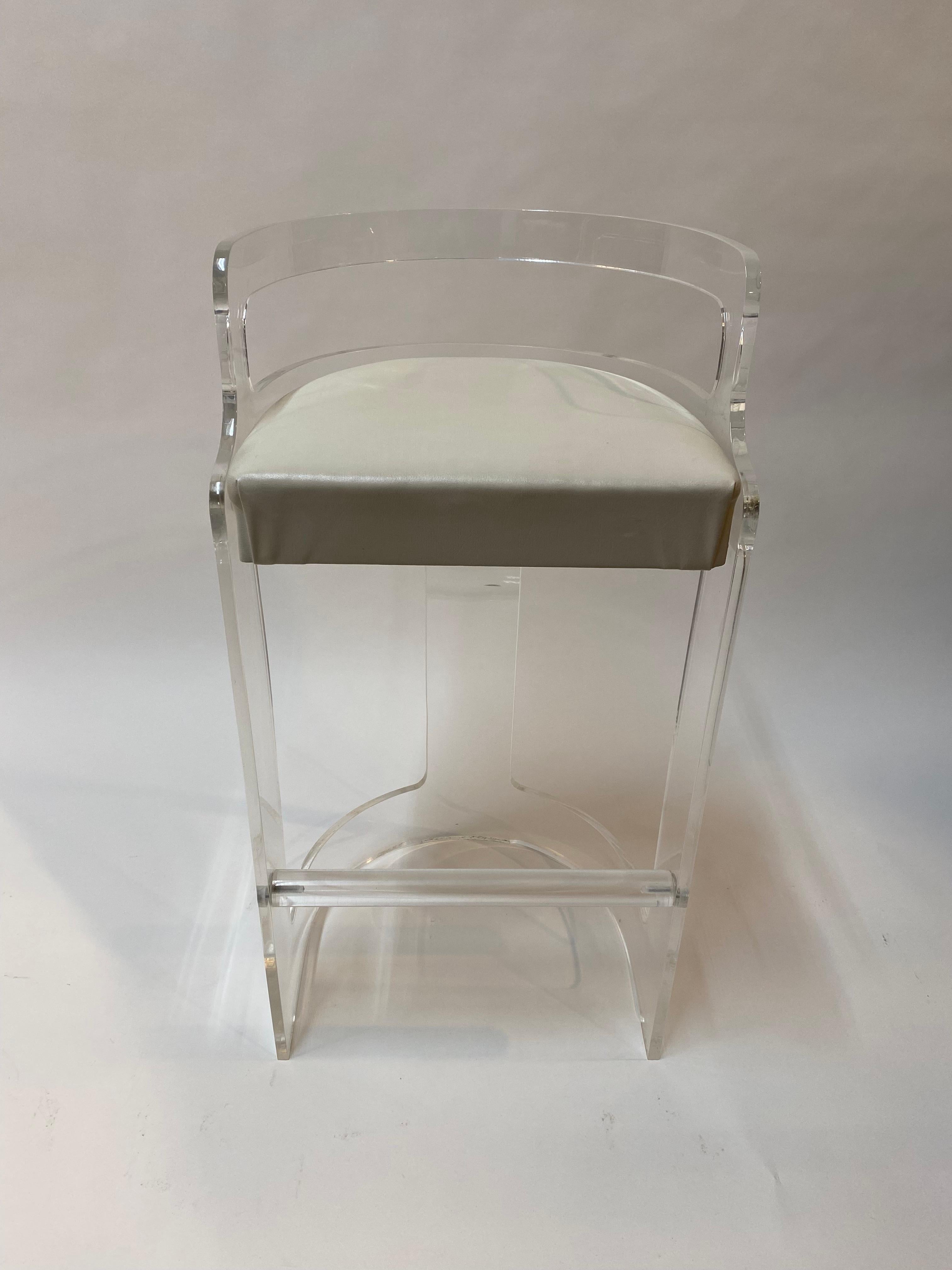 Lucite Counter Stools for Hill Manufacturing Company, Set of Four For Sale 6