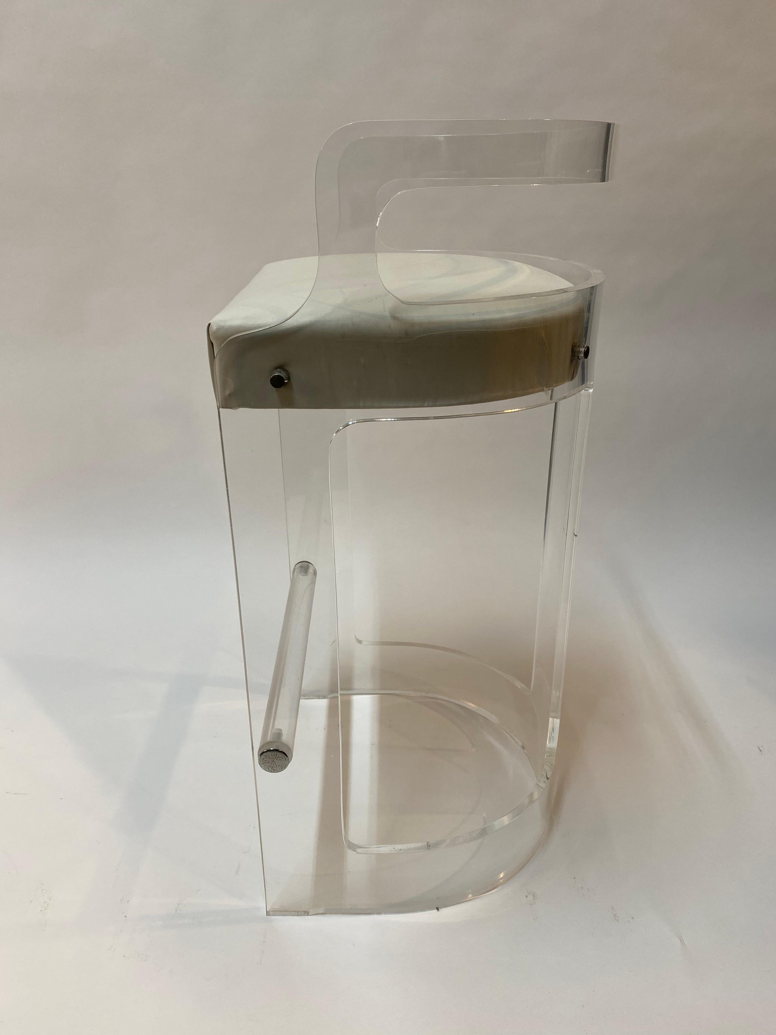 Lucite Counter Stools for Hill Manufacturing Company, Set of Four For Sale 8