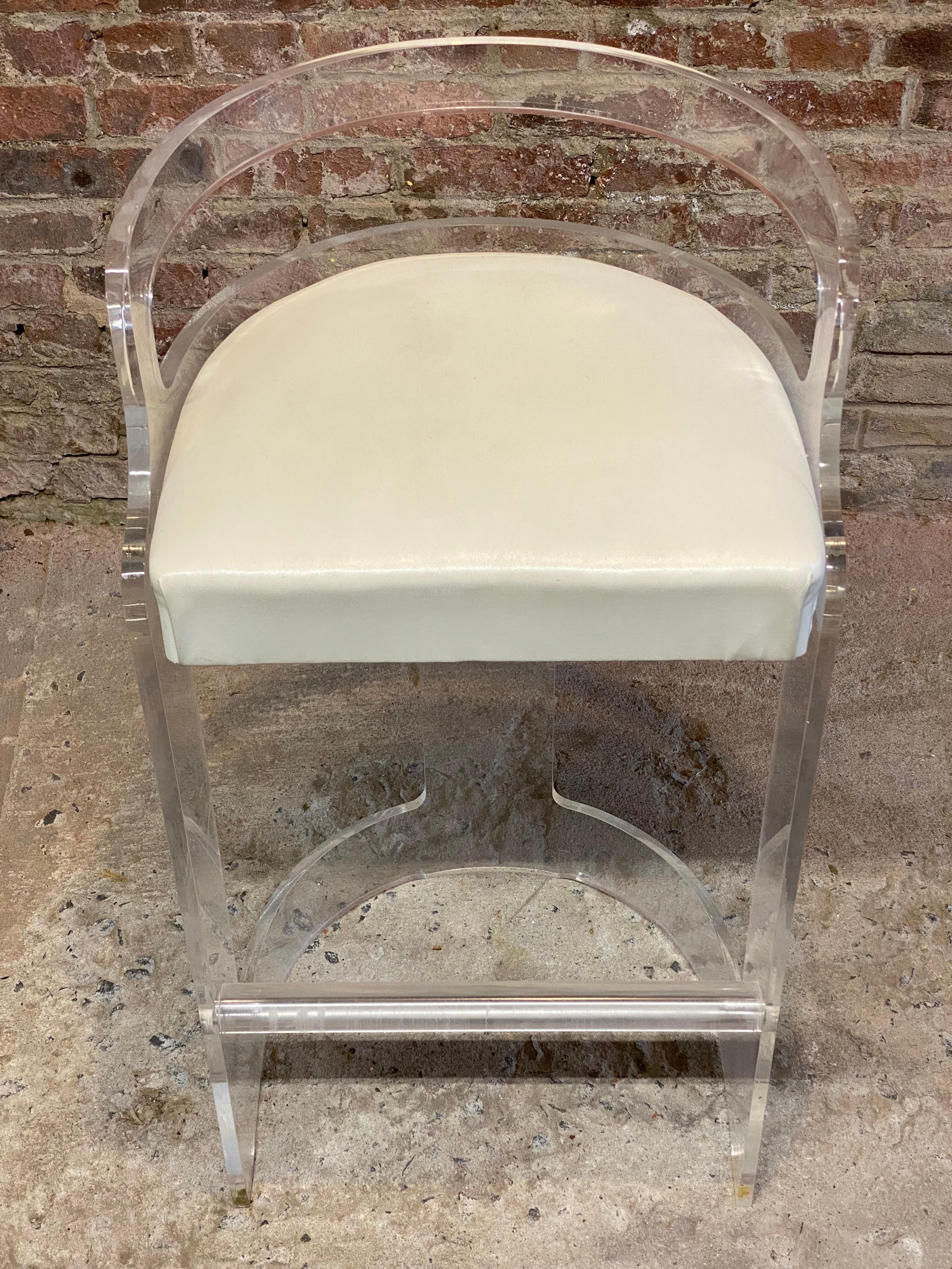 Lucite Counter Stools for Hill Manufacturing Company, Set of Four For Sale 2