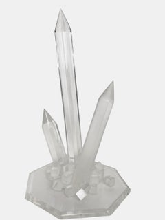 Lucite Crystal Sculpture, circa 1980