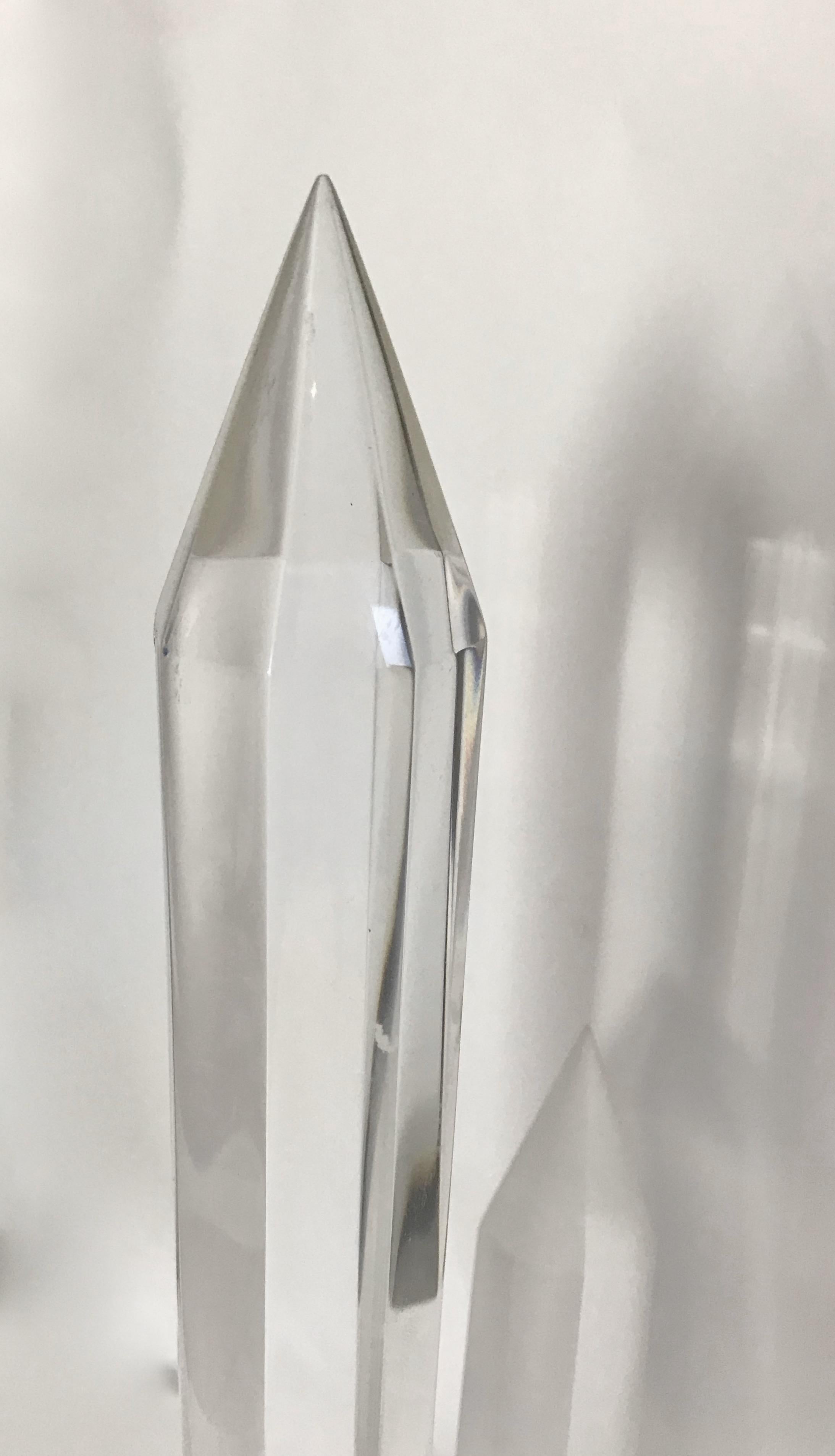 Unknown Lucite Crystal Sculpture, circa 1980 For Sale