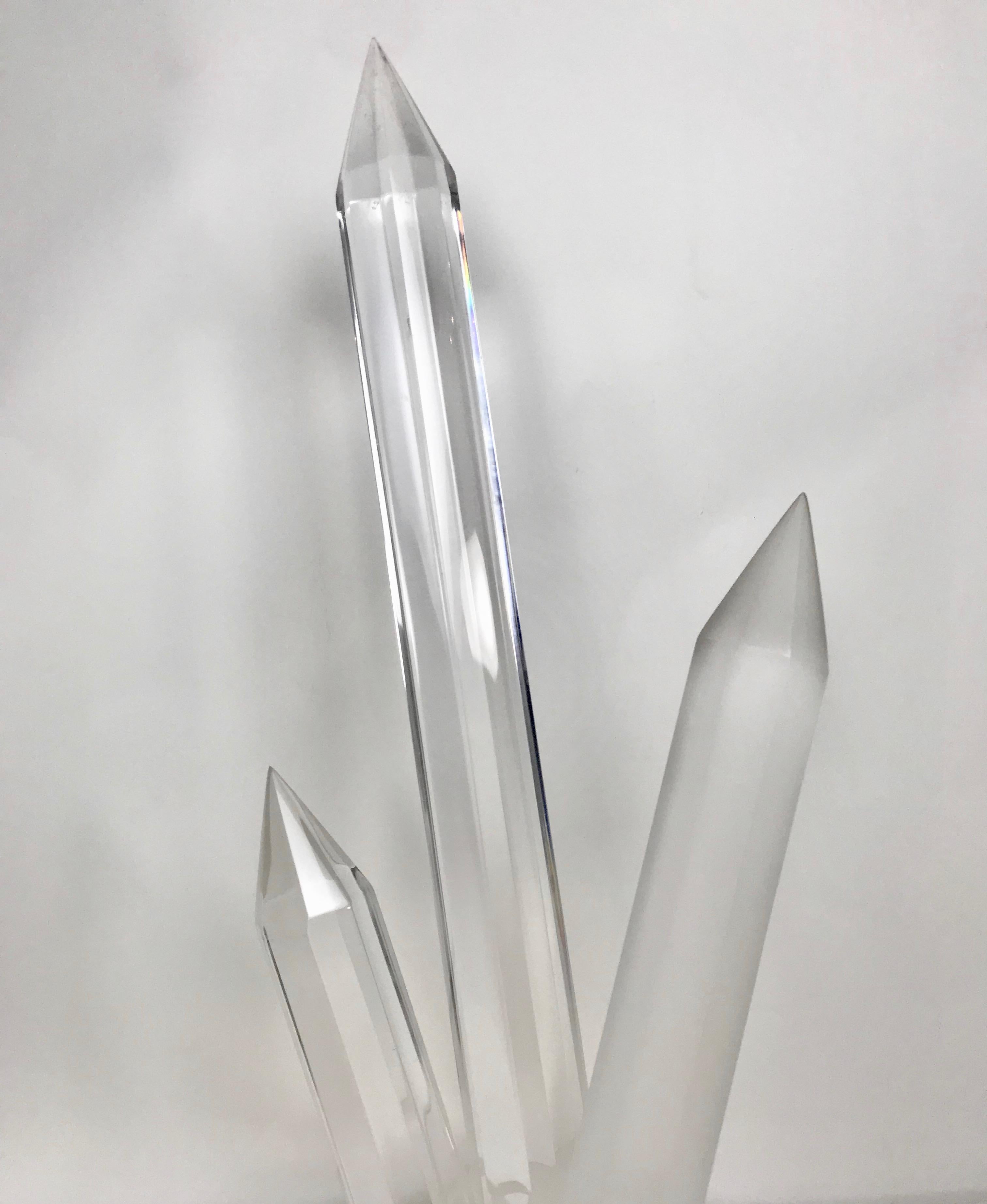 Lucite Crystal Sculpture, circa 1980 In Good Condition For Sale In Seattle, WA