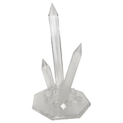Lucite Crystal Sculpture, circa 1980