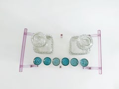 Lucite Custom Cocktail Set Shot Glasses Mid Century Modern Hollywood Regency