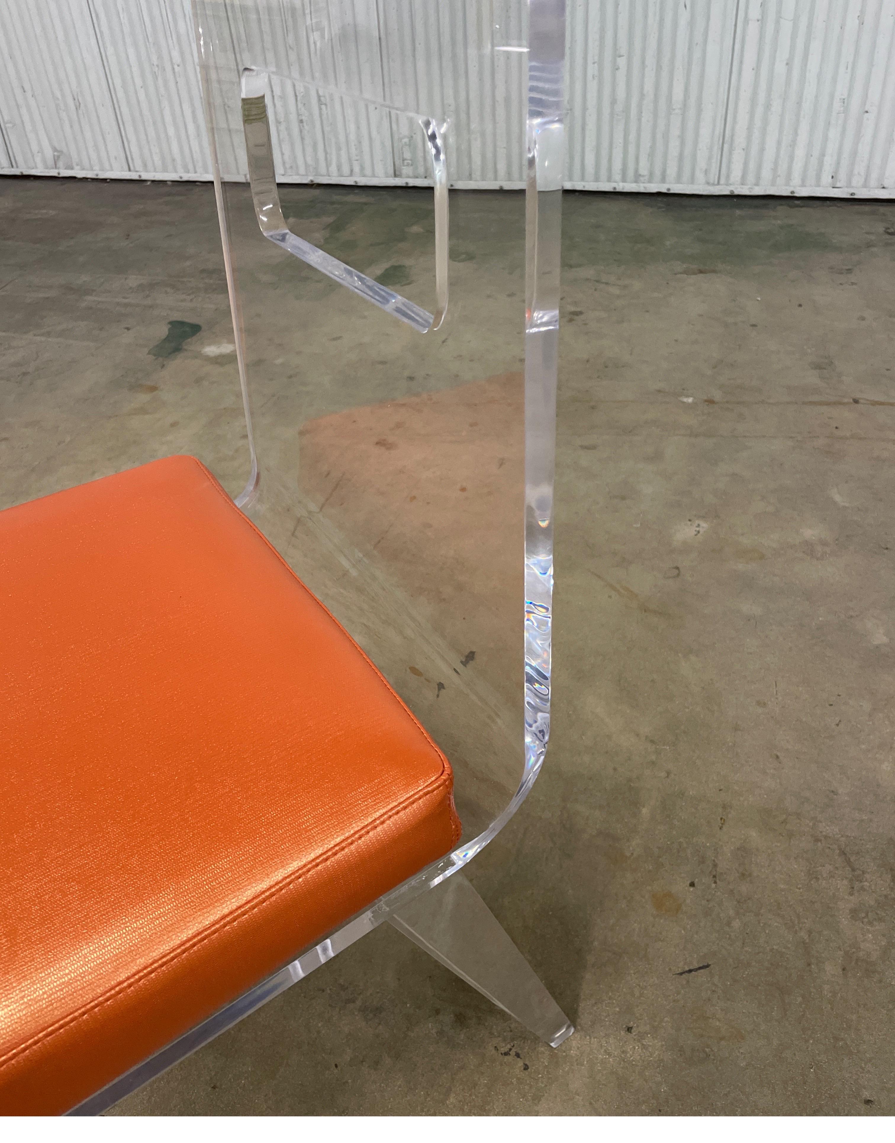 Lucite Desk or Side Chair In Good Condition For Sale In West Palm Beach, FL
