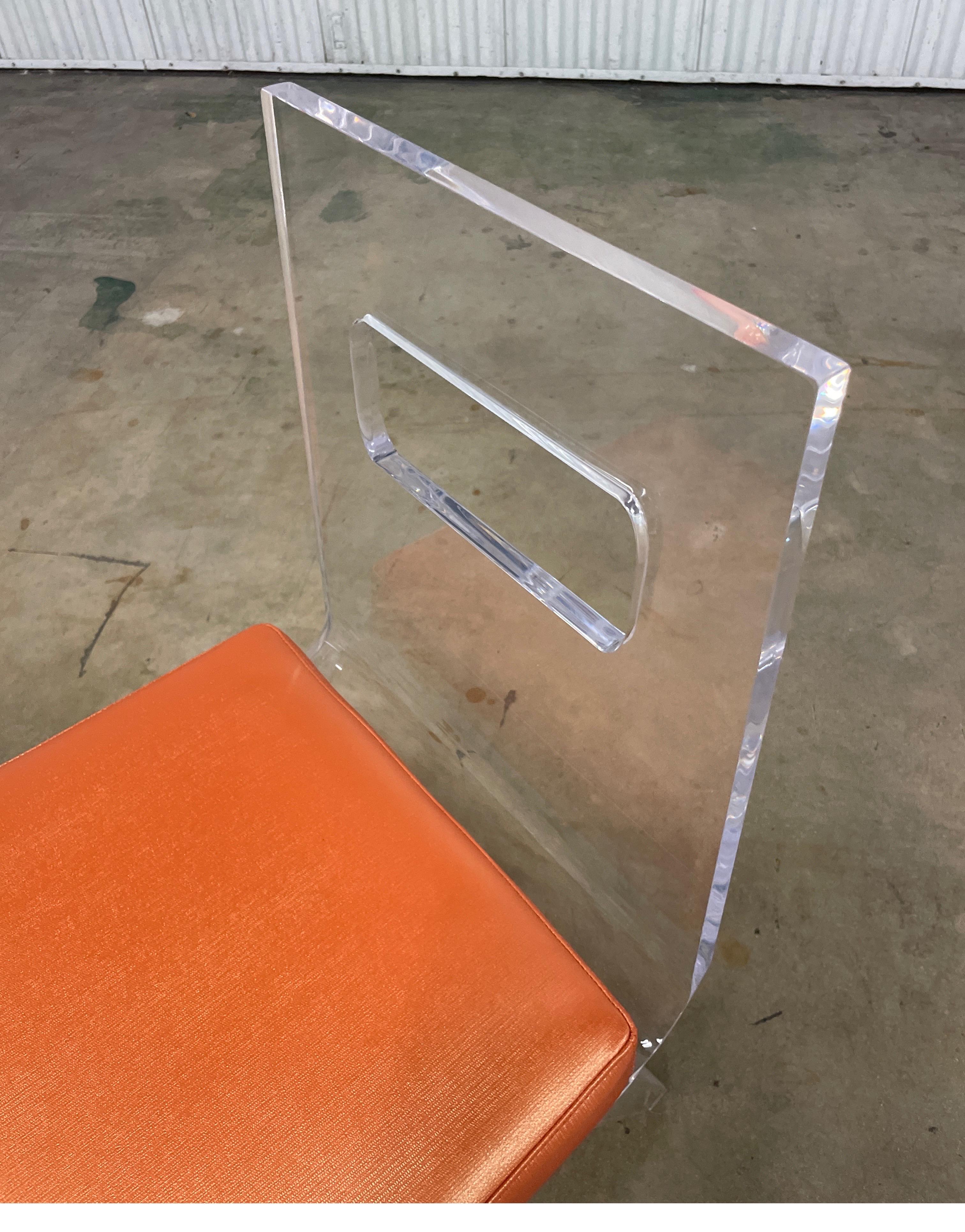 20th Century Lucite Desk or Side Chair For Sale