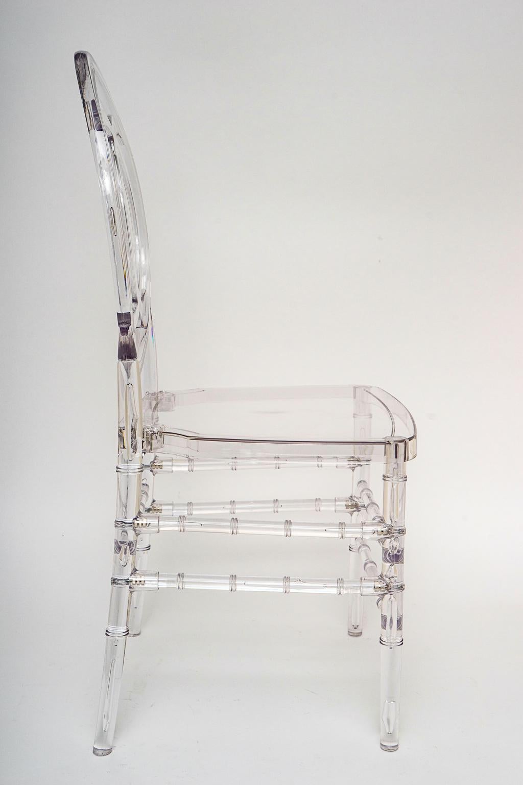 Lucite Dining Chairs In Good Condition In West Palm Beach, FL