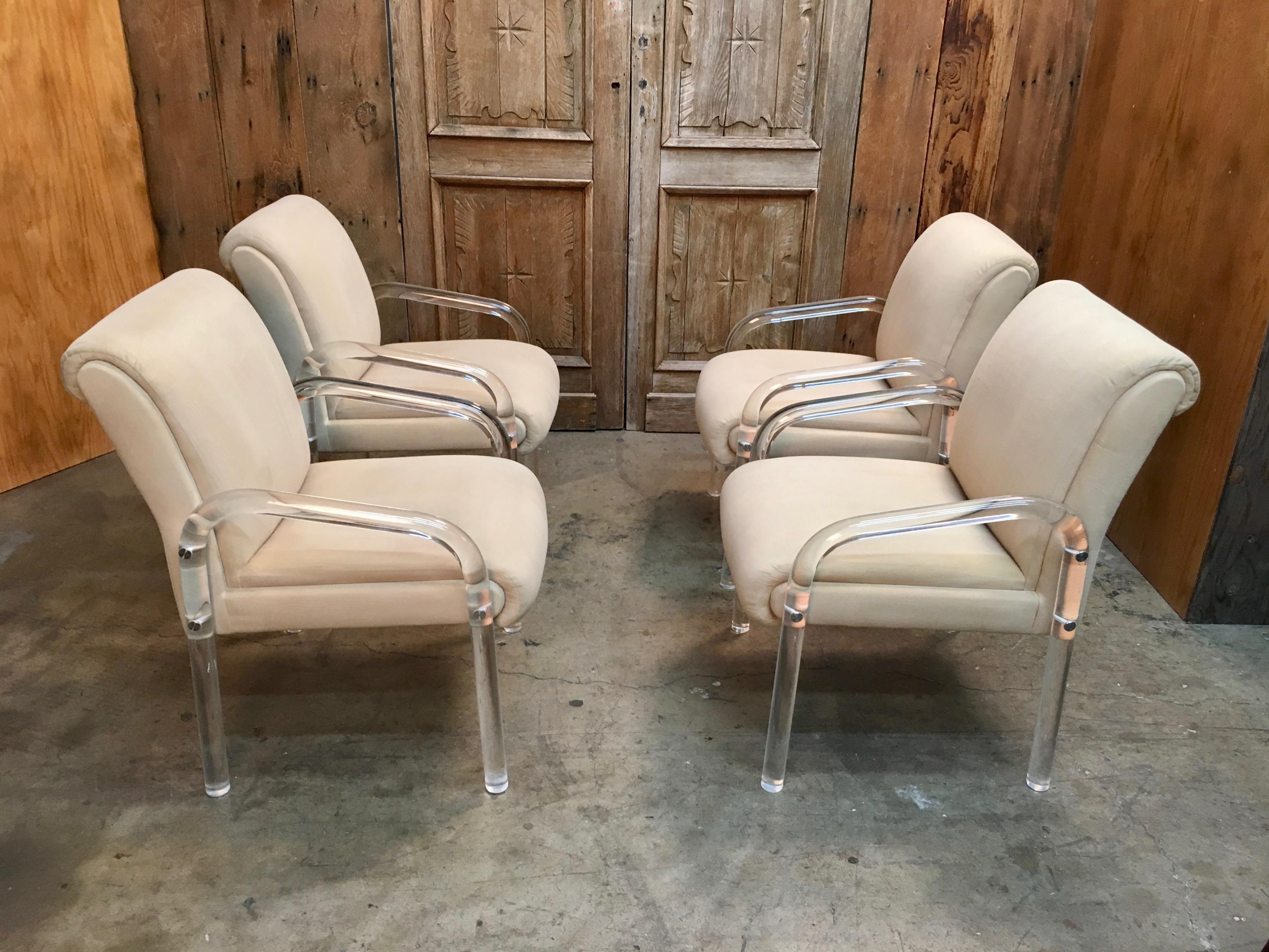 Lucite Dining Chairs Set of Four 5