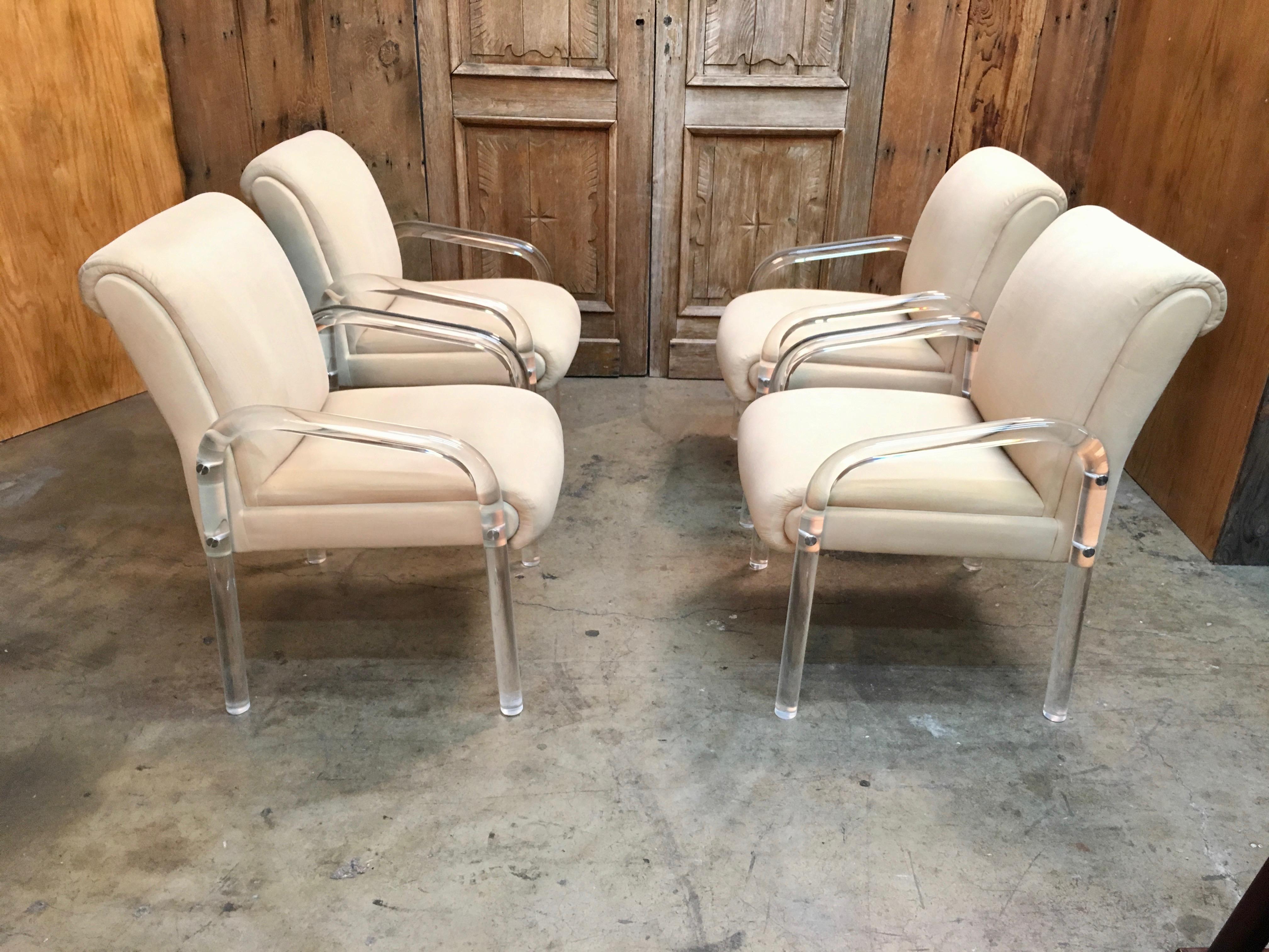 Lucite Dining Chairs Set of Four 6