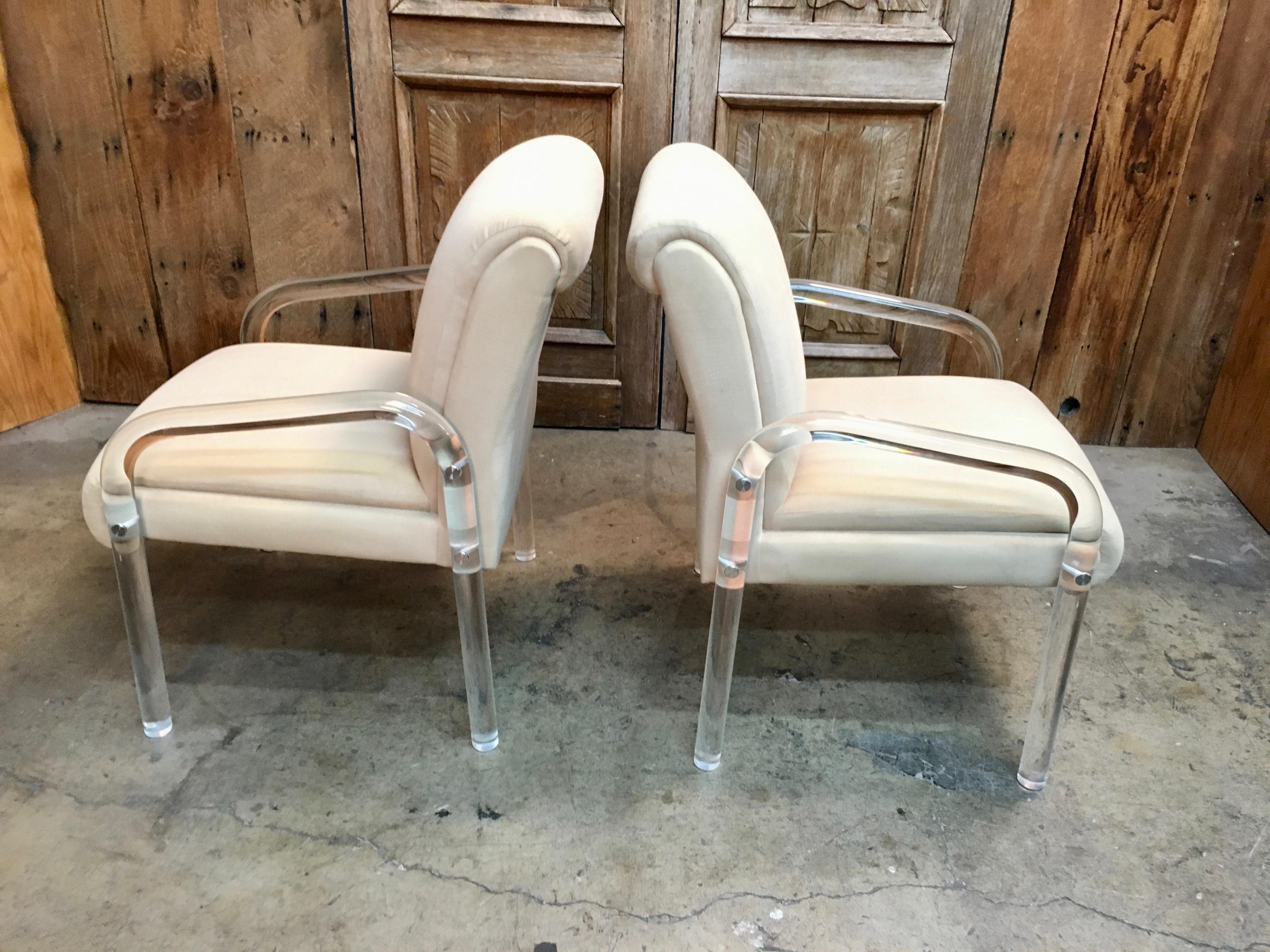 Lucite Dining Chairs Set of Four 8