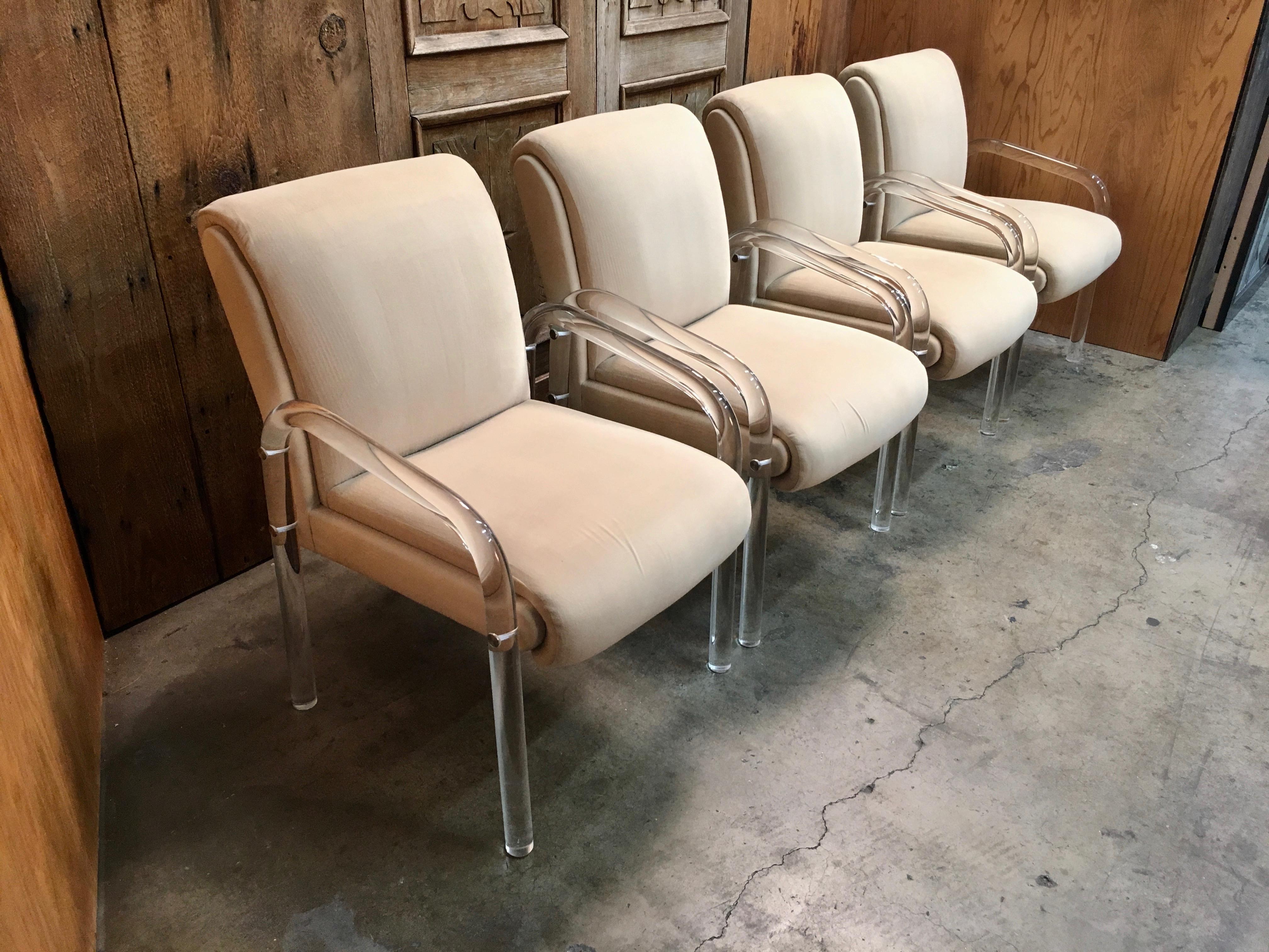 Lucite Dining Chairs Set of Four 9