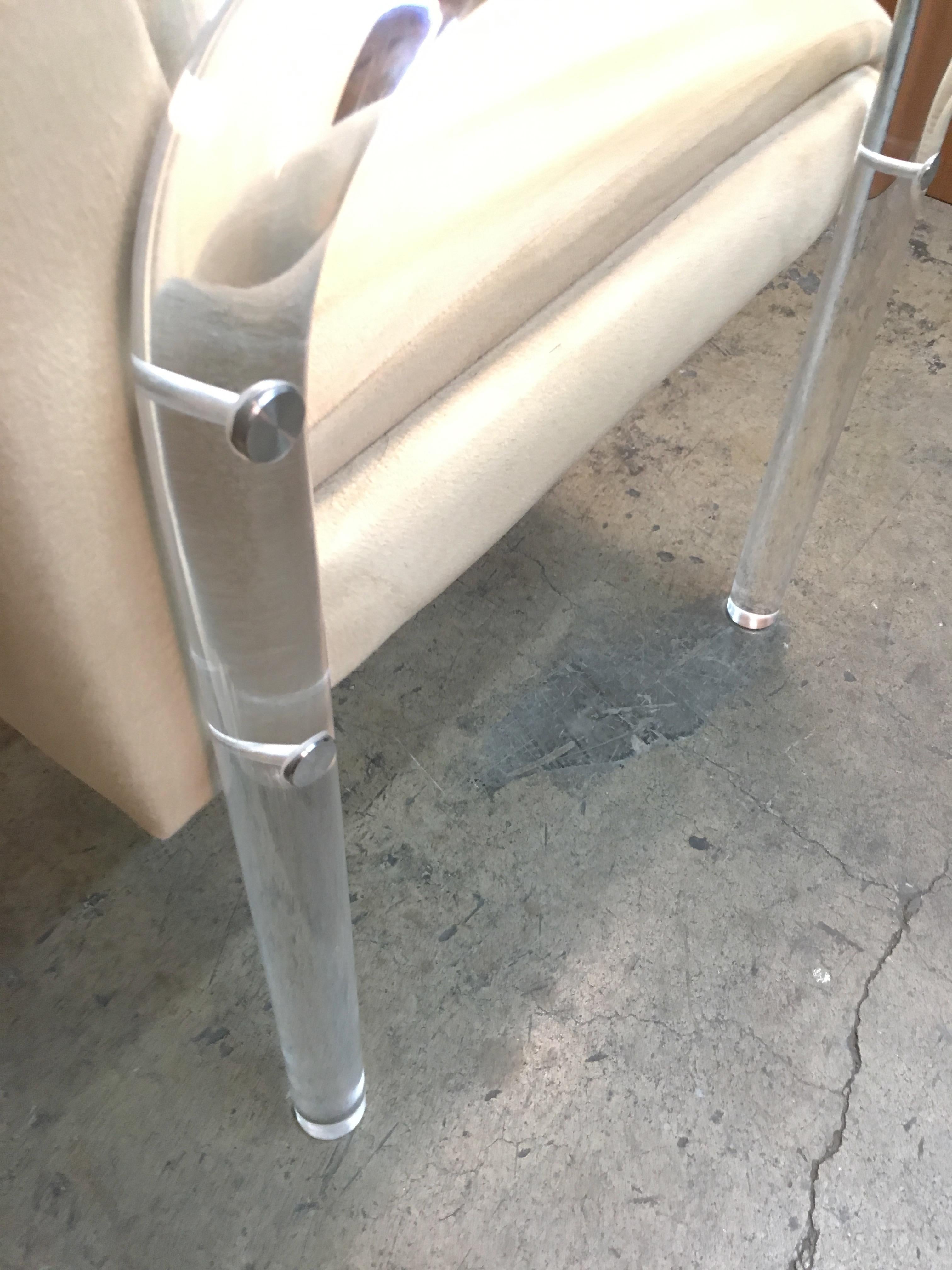Lucite Dining Chairs Set of Four 10