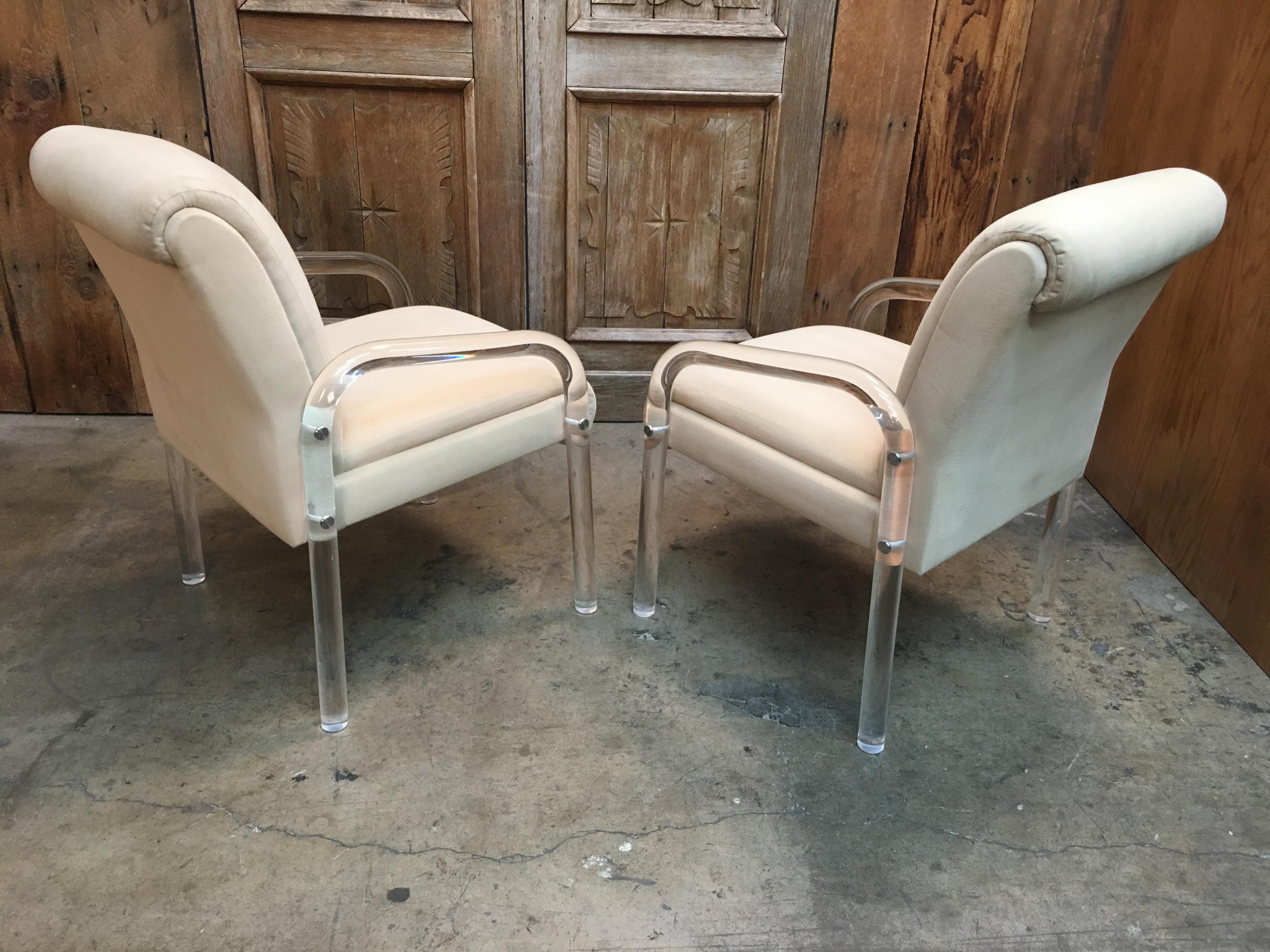 Lucite Dining Chairs Set of Four 1