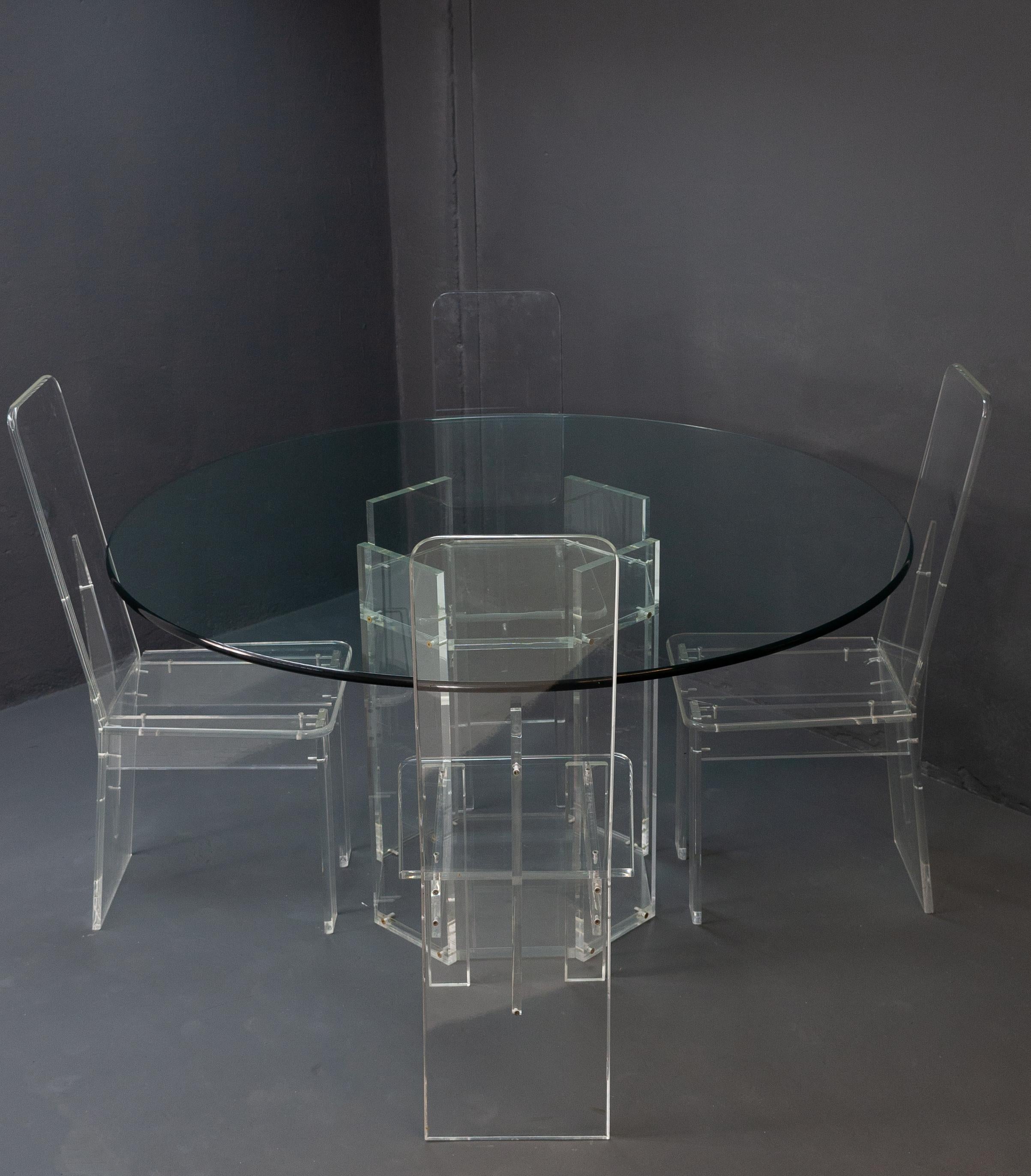 Lucite Dining Room Set 6