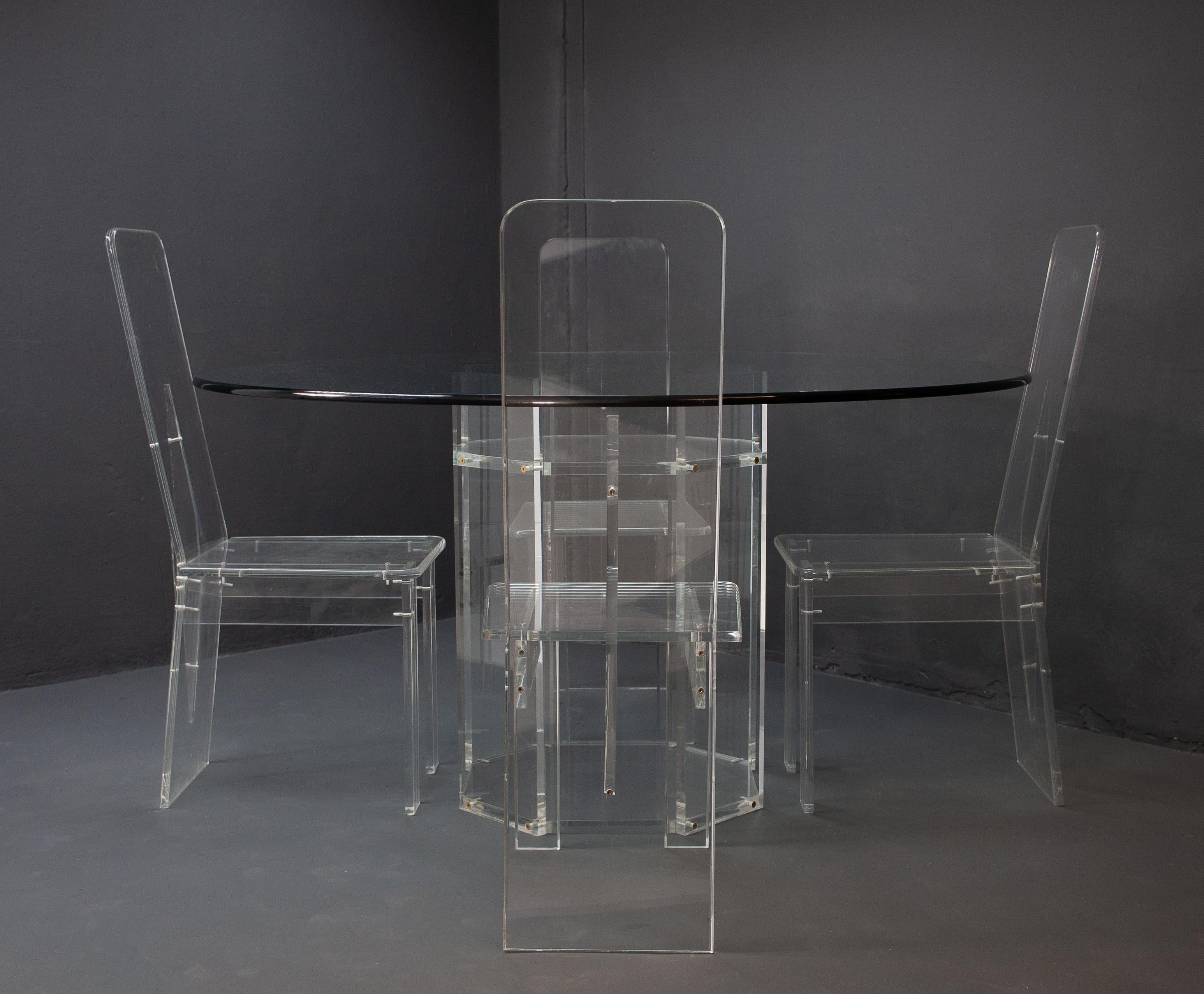 Modern Lucite Dining Room Set