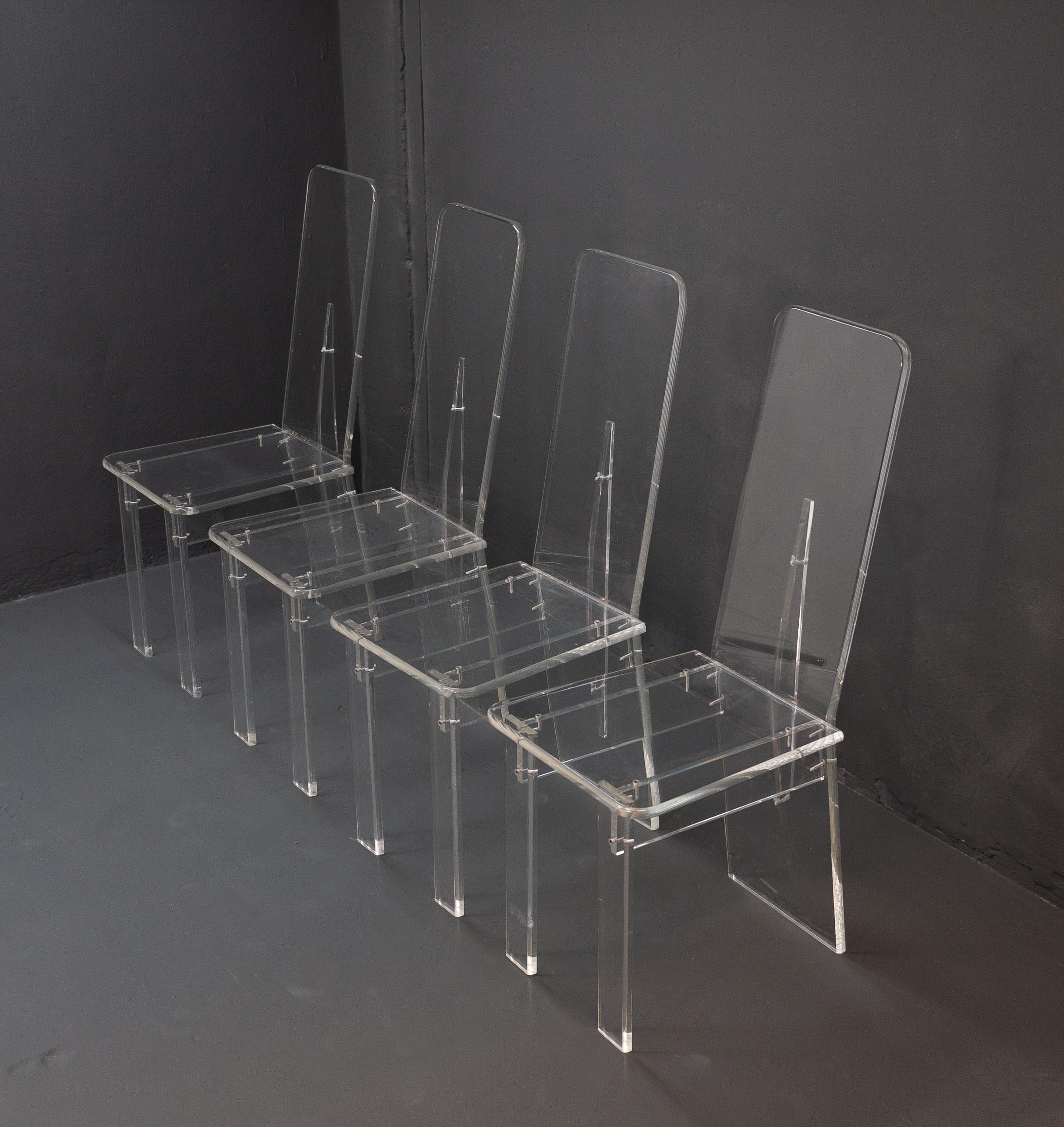 French Lucite Dining Room Set