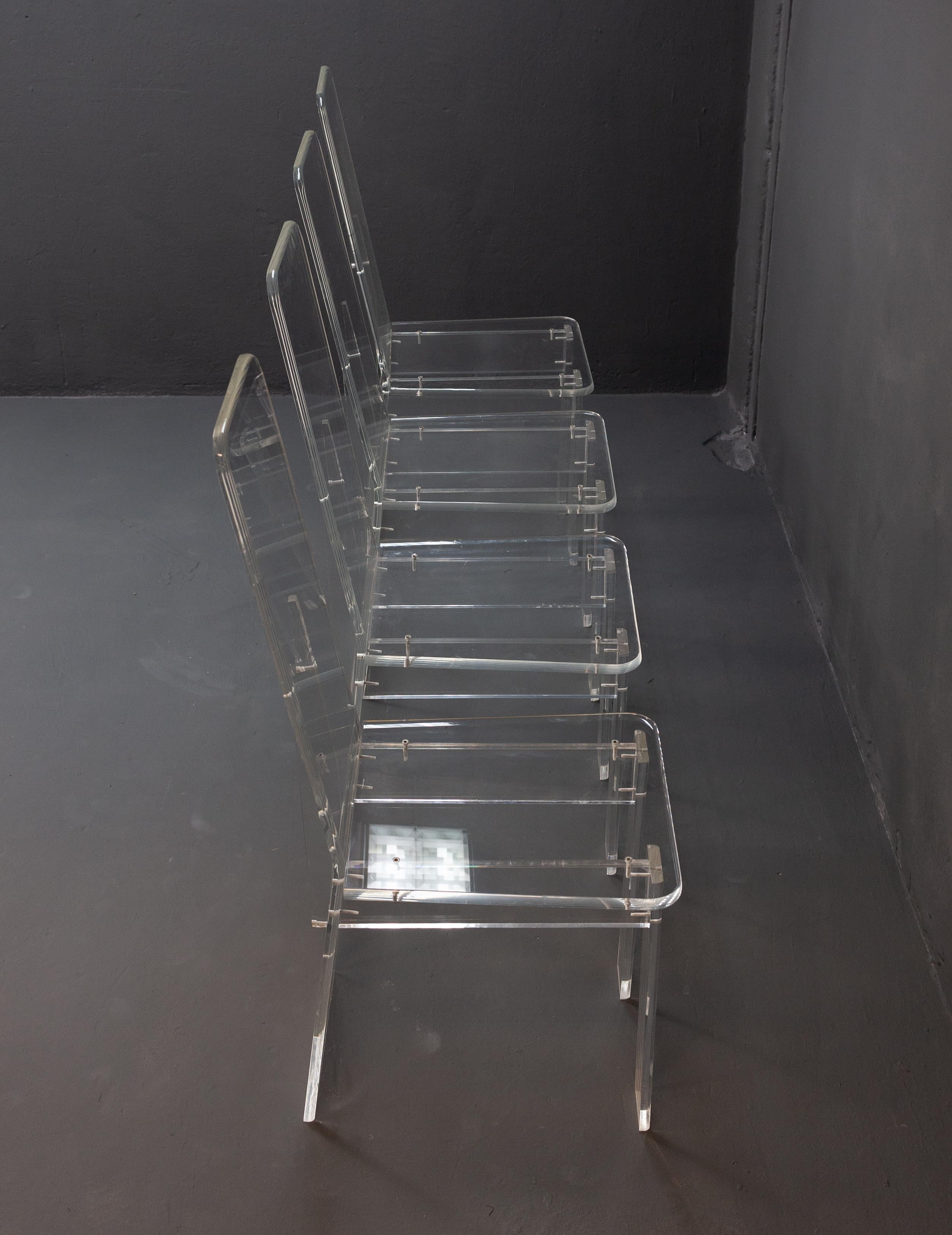 Late 20th Century Lucite Dining Room Set