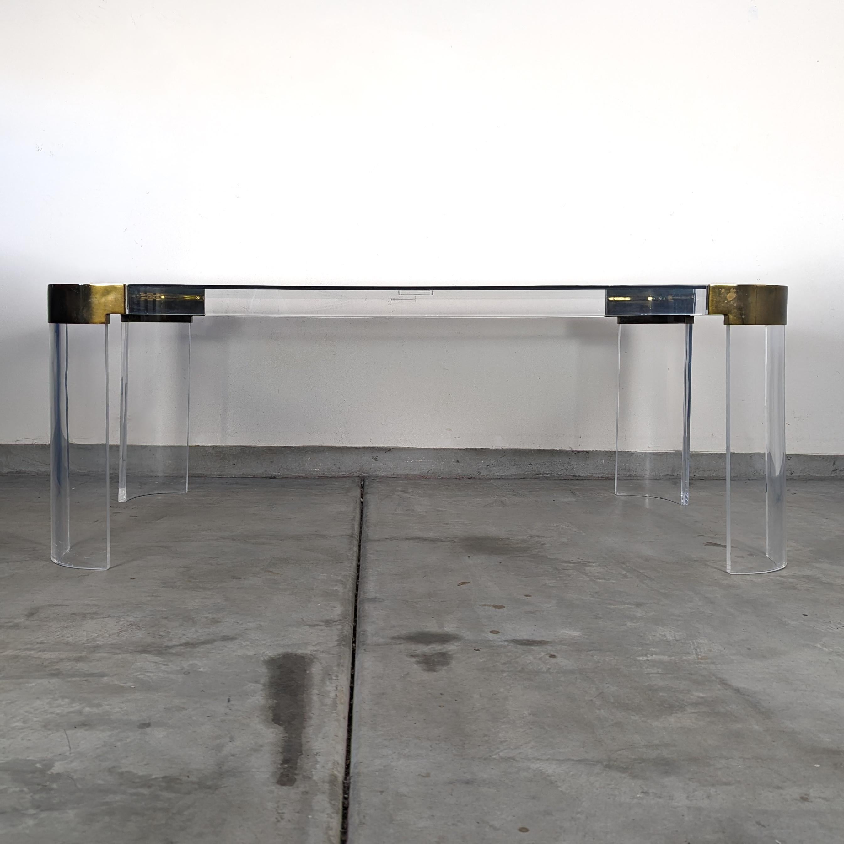 Post-Modern Lucite Dining Table by Charles Hollis Jones from the 