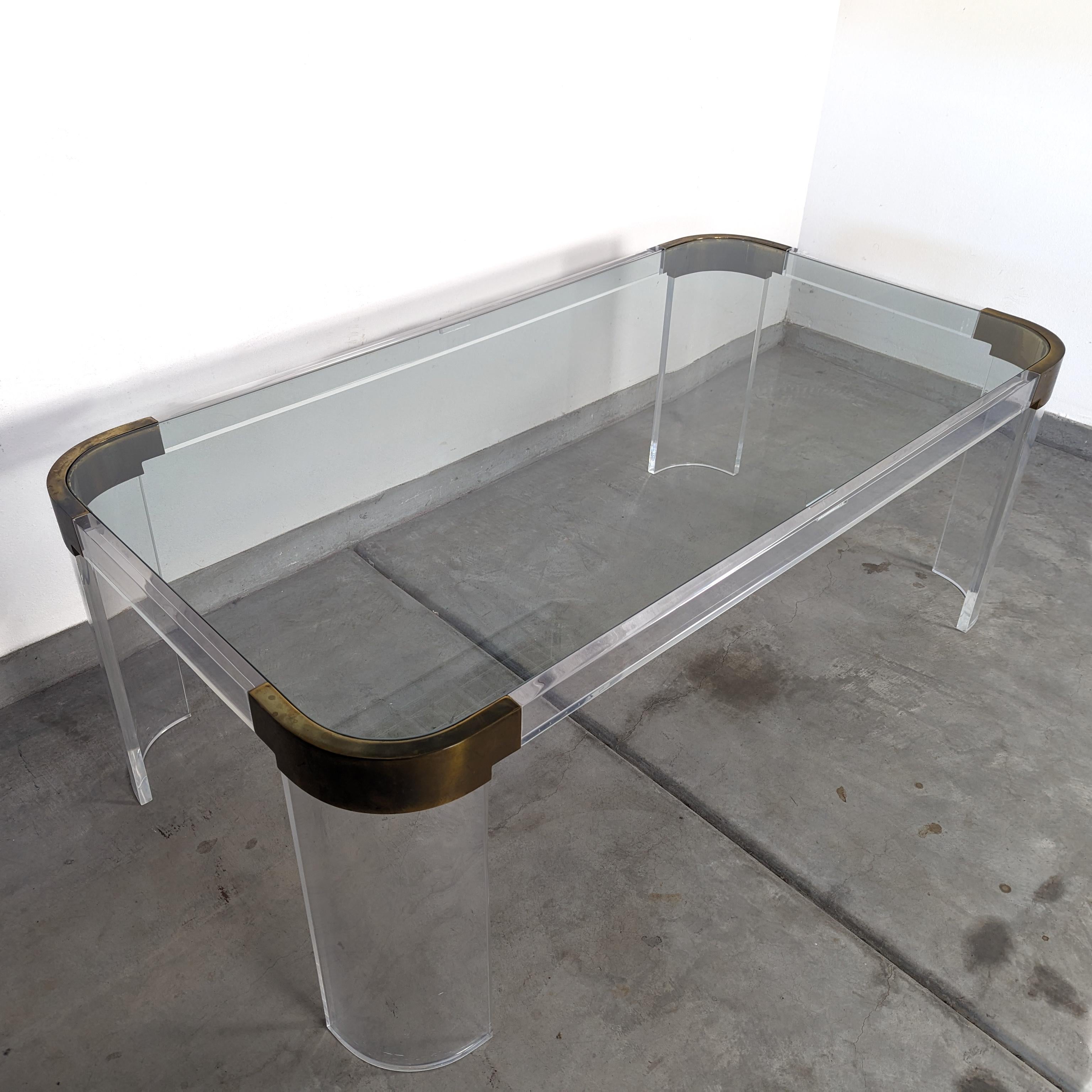 American Lucite Dining Table by Charles Hollis Jones from the 