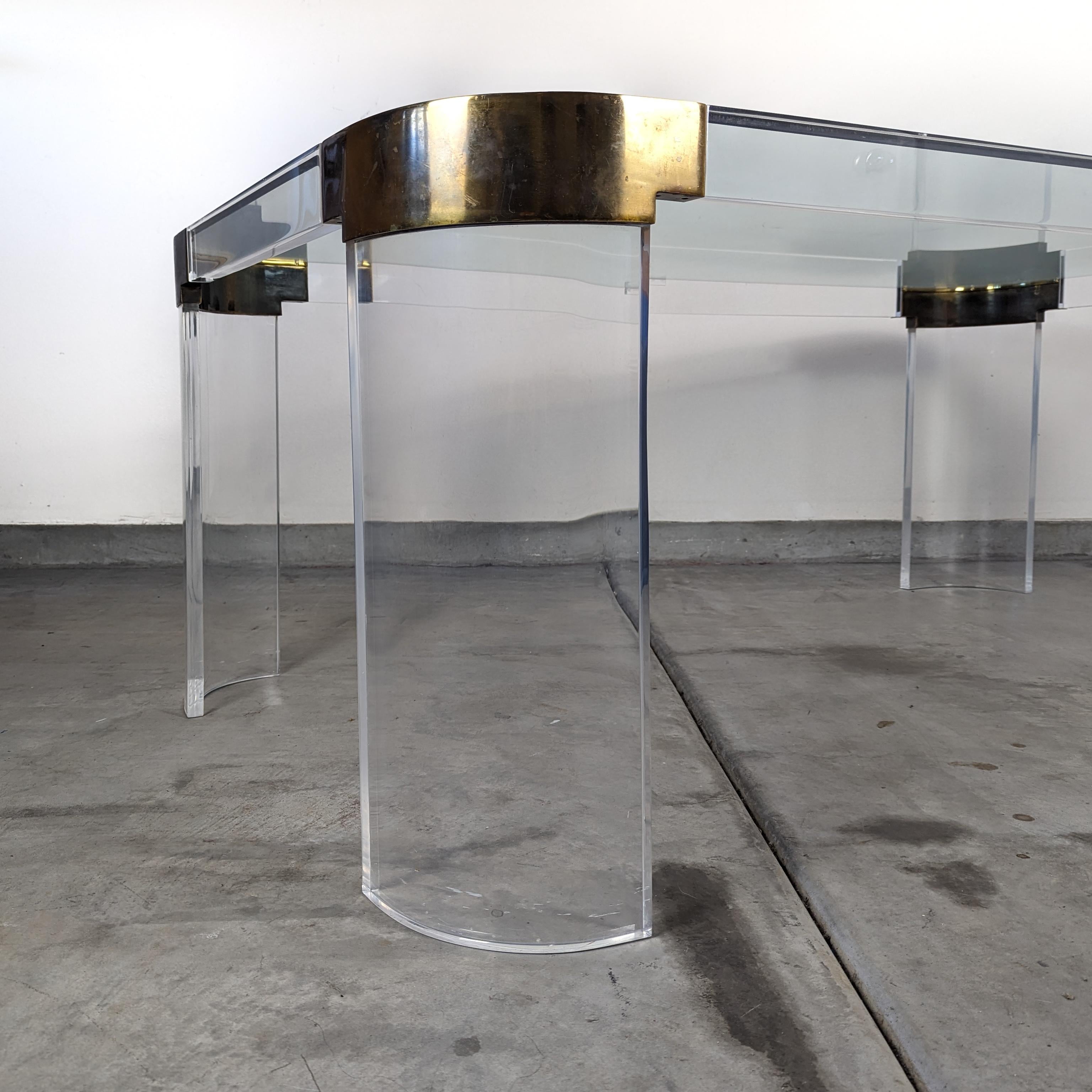 Late 20th Century Lucite Dining Table by Charles Hollis Jones from the 