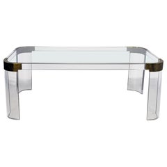 Lucite Dining Table by Charles Hollis Jones from the "Waterfall" Line, c1970s