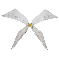 Lucite Dining Table Signed by Lion In Frost