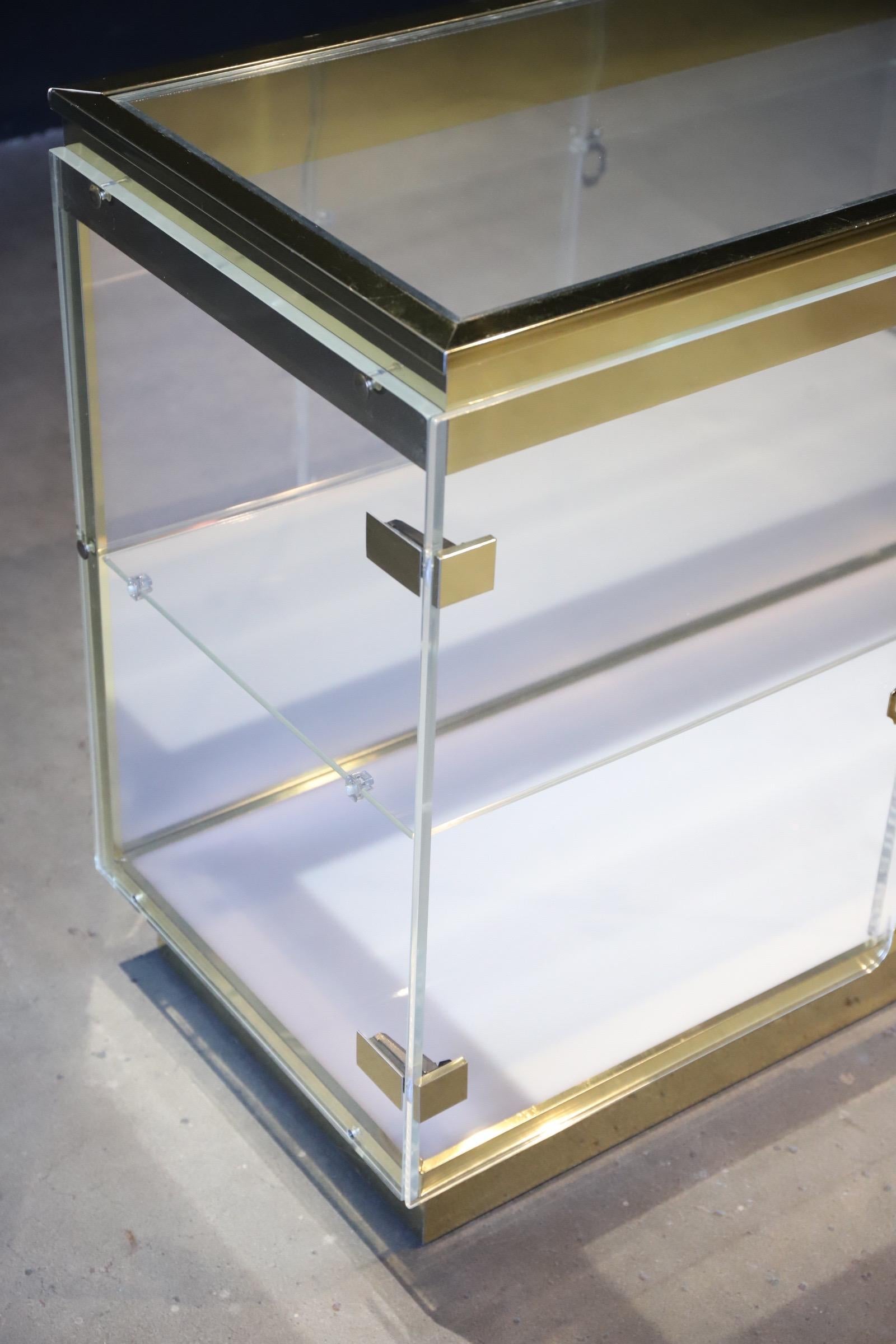 North American Lucite Display Cabinet in the Style of Charles Hollis Jones 