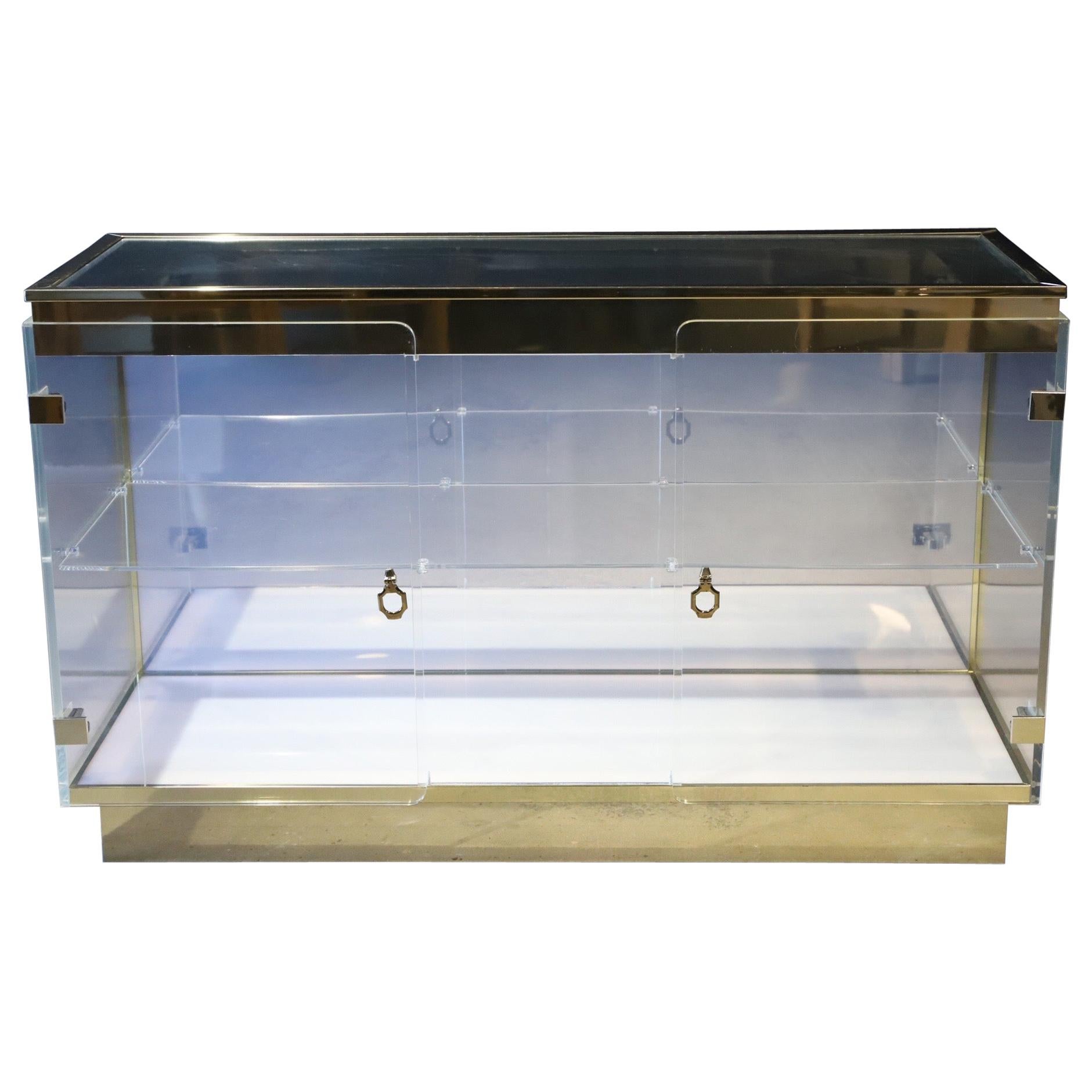 Lucite Display Cabinet in the Style of Charles Hollis Jones 