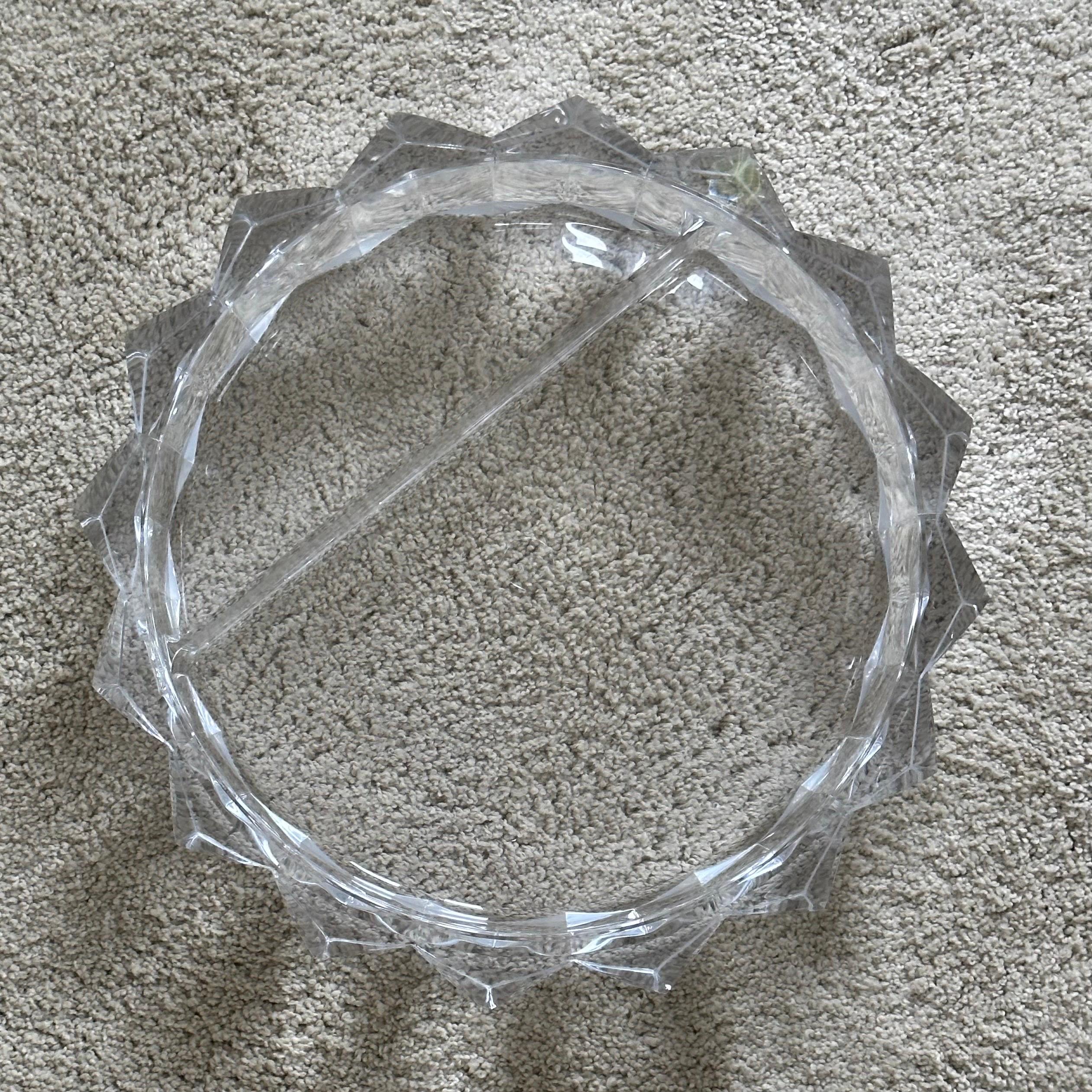 Lucite Divided Chip & Dip Bowl For Sale 3